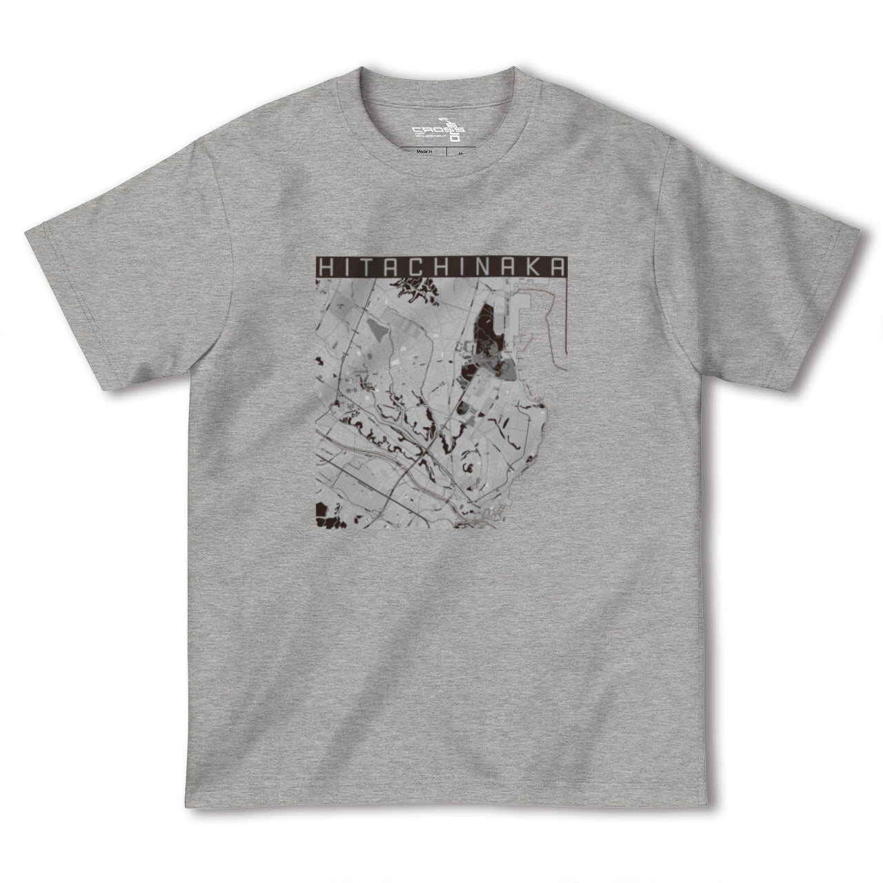 【ひたちなか(茨城県)】地図柄ヘビーウェイトTシャツ