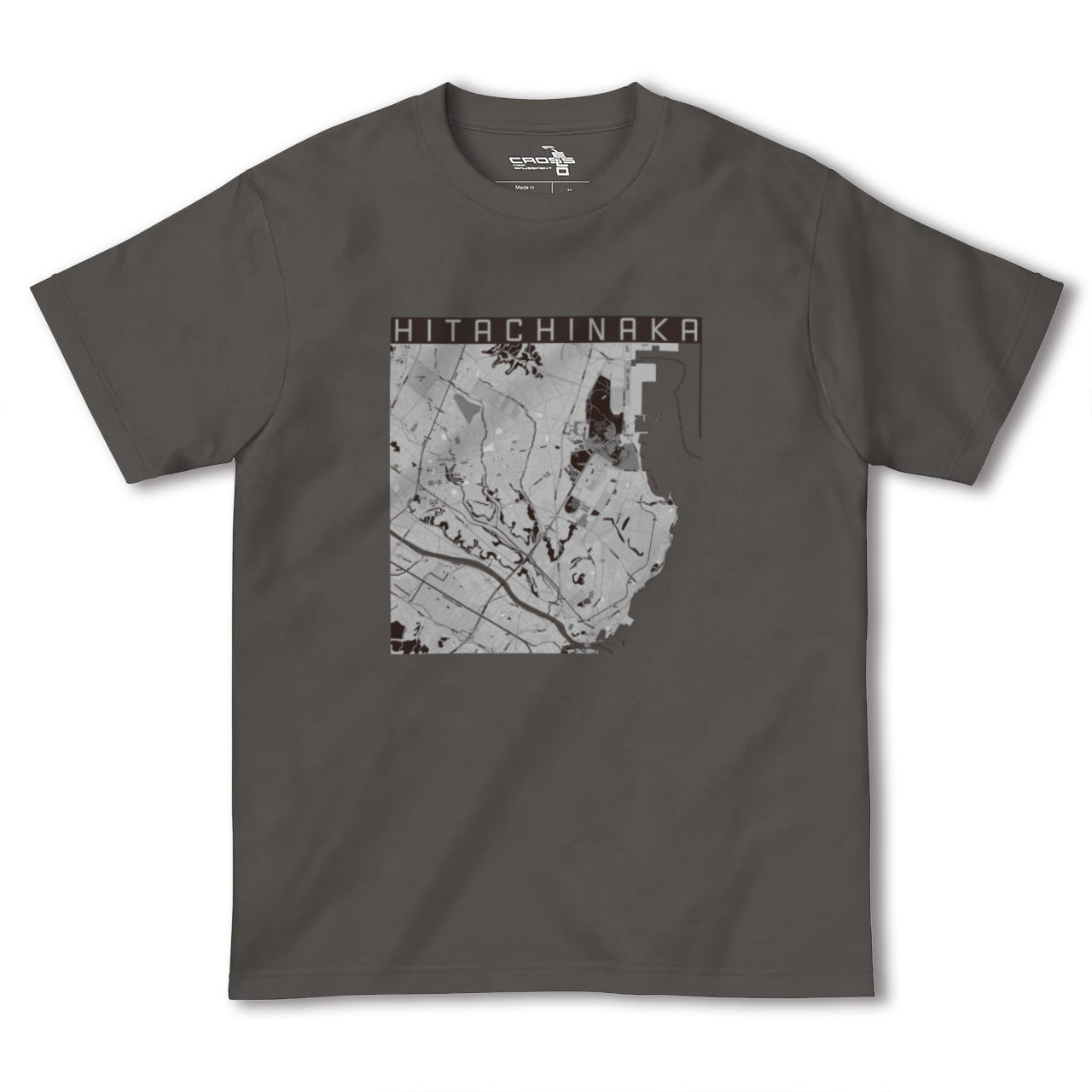 【ひたちなか(茨城県)】地図柄ヘビーウェイトTシャツ