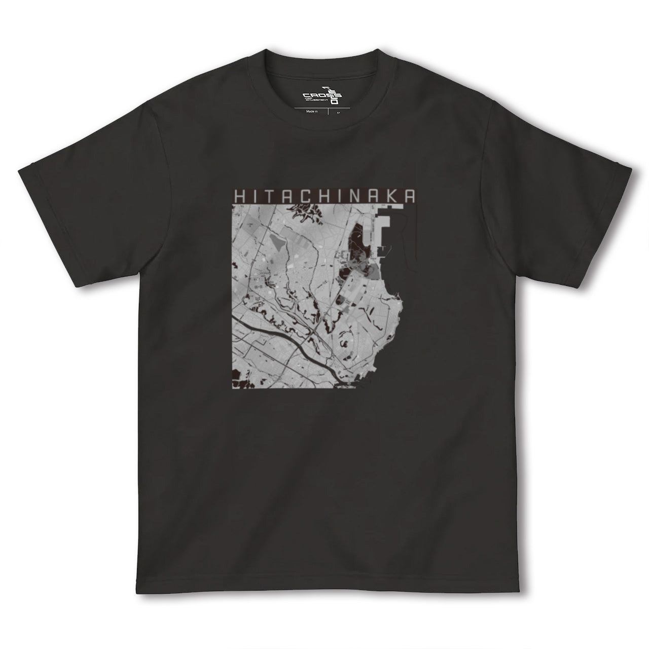 【ひたちなか(茨城県)】地図柄ヘビーウェイトTシャツ