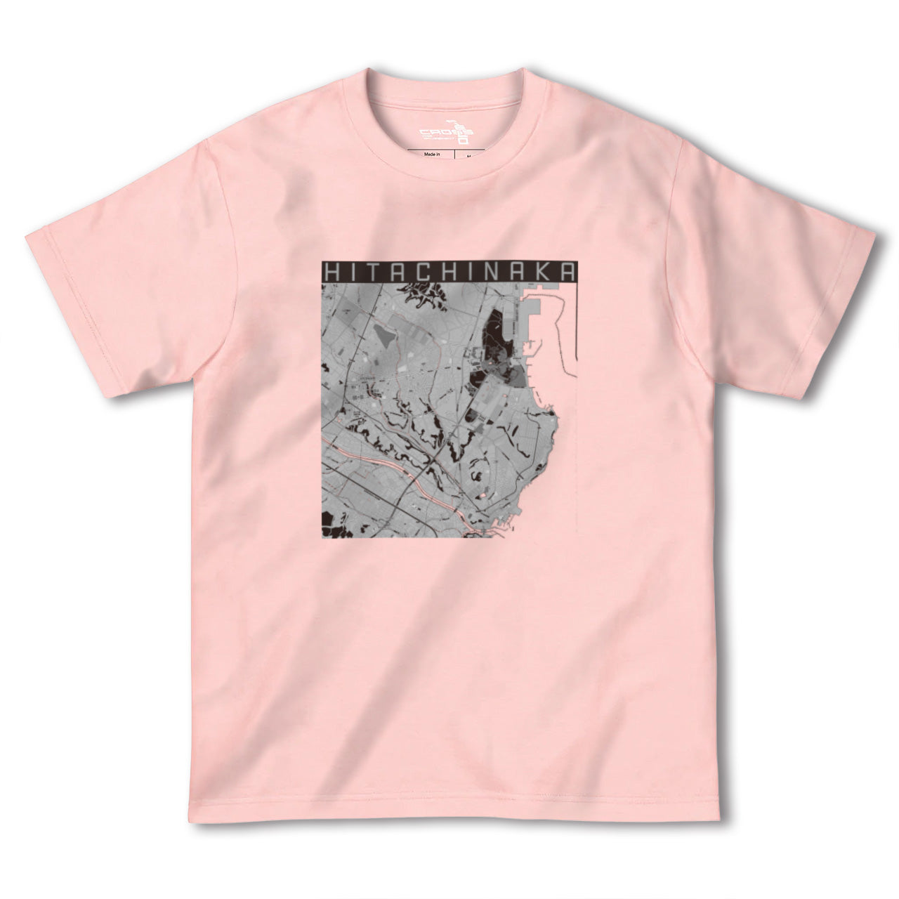 【ひたちなか(茨城県)】地図柄ヘビーウェイトTシャツ