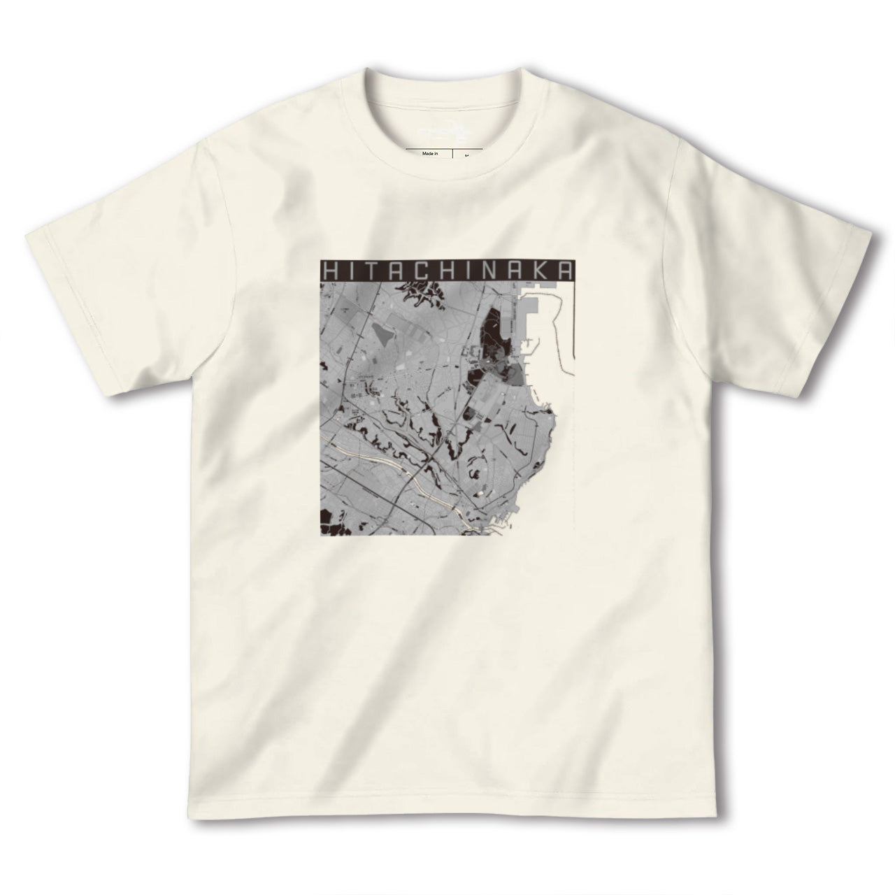 【ひたちなか(茨城県)】地図柄ヘビーウェイトTシャツ