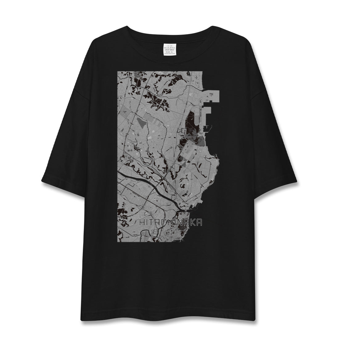 【ひたちなか(茨城県)】地図柄ビッグシルエットTシャツ