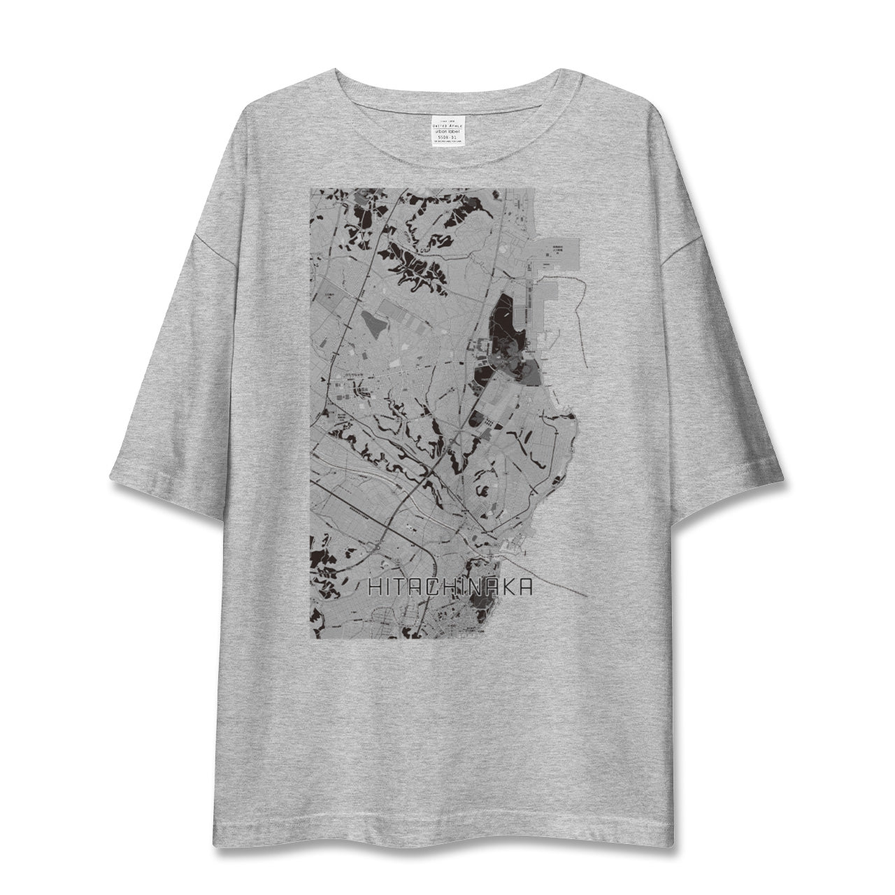 【ひたちなか(茨城県)】地図柄ビッグシルエットTシャツ