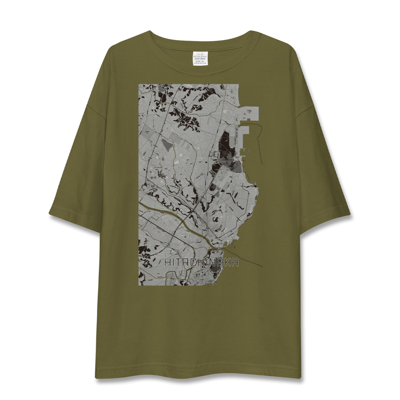 【ひたちなか(茨城県)】地図柄ビッグシルエットTシャツ