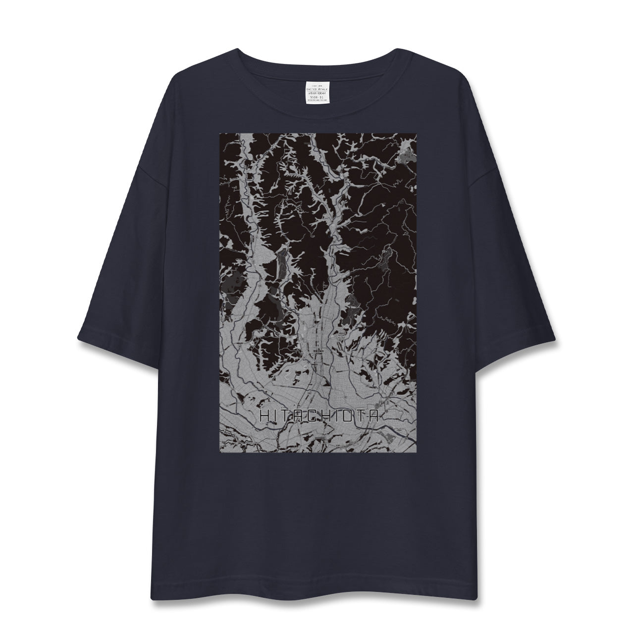 【常陸太田(茨城県)】地図柄ビッグシルエットTシャツ