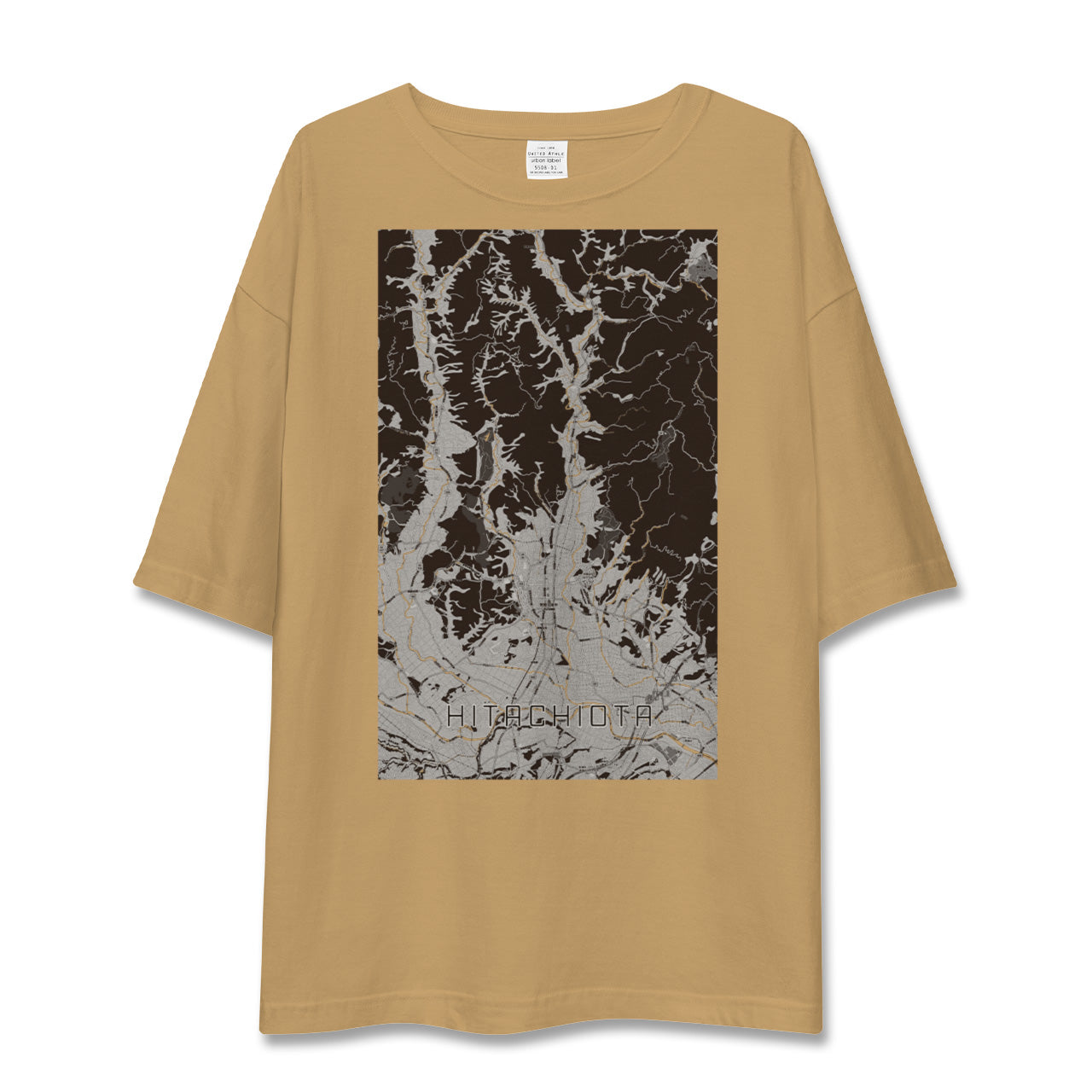 【常陸太田(茨城県)】地図柄ビッグシルエットTシャツ