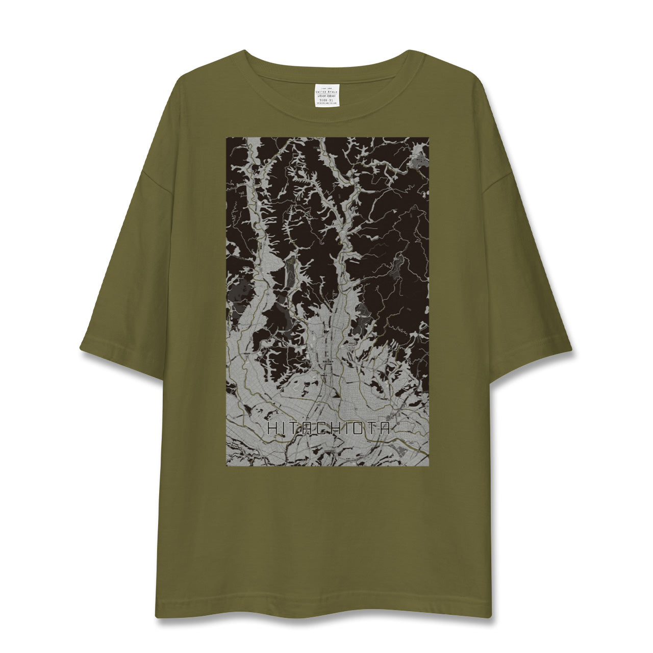 【常陸太田(茨城県)】地図柄ビッグシルエットTシャツ