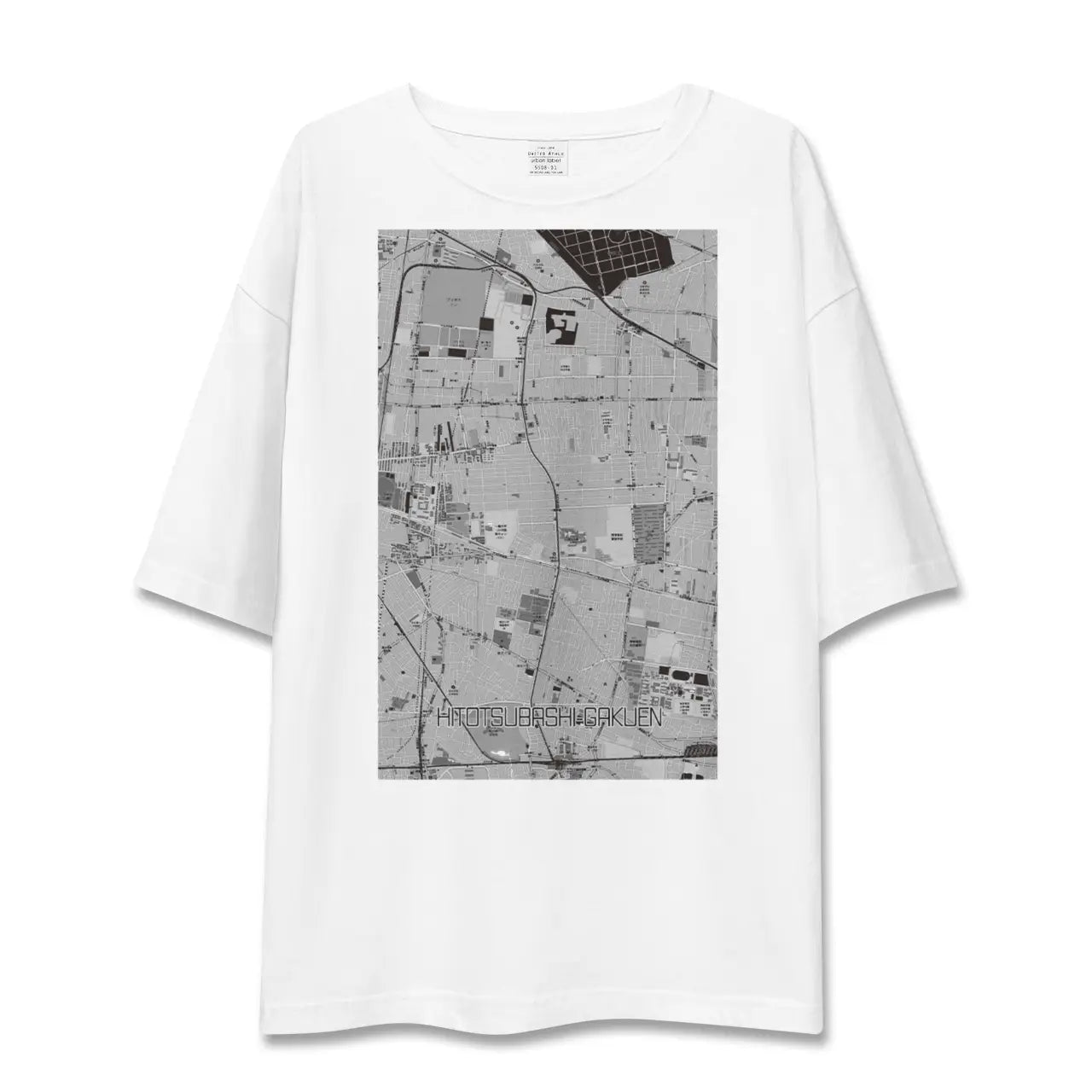【一橋学園(東京都)】地図柄ビッグシルエットTシャツ