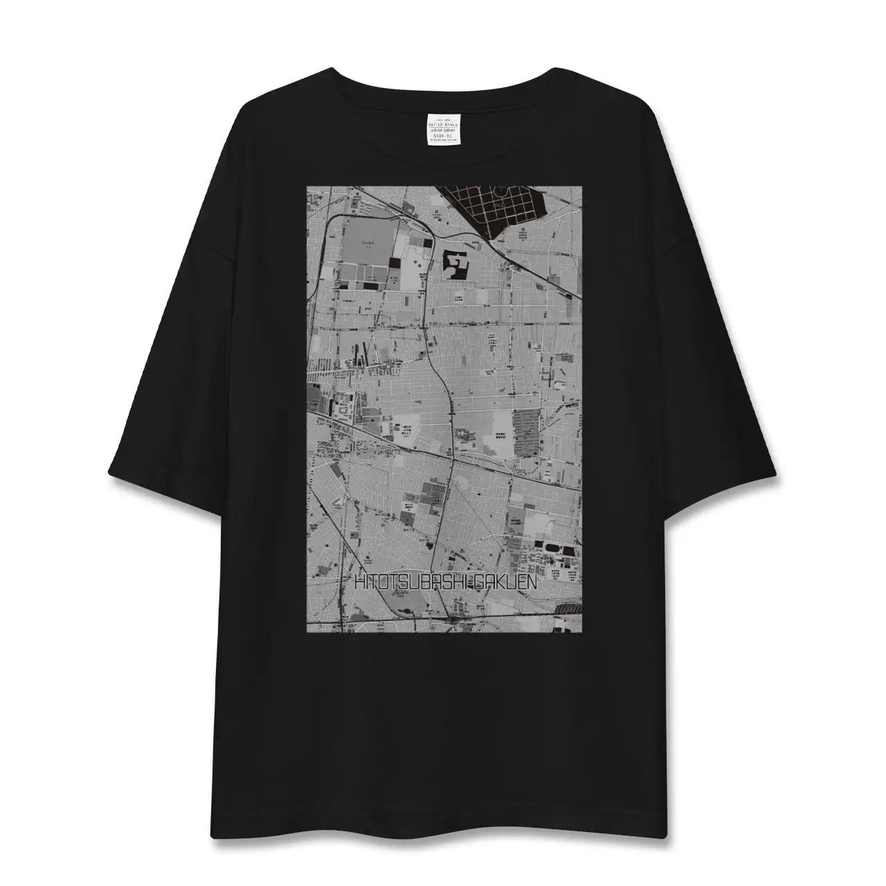 【一橋学園(東京都)】地図柄ビッグシルエットTシャツ