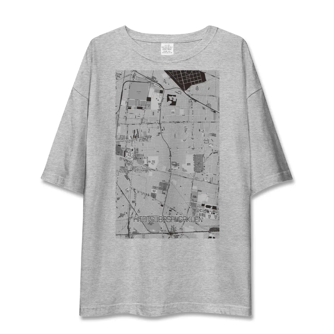 【一橋学園(東京都)】地図柄ビッグシルエットTシャツ