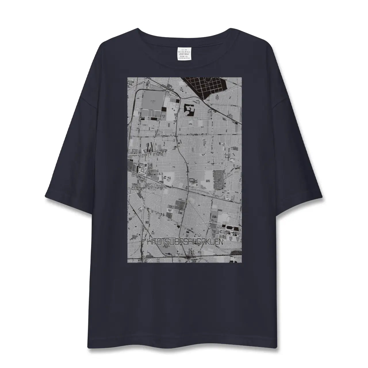 【一橋学園(東京都)】地図柄ビッグシルエットTシャツ