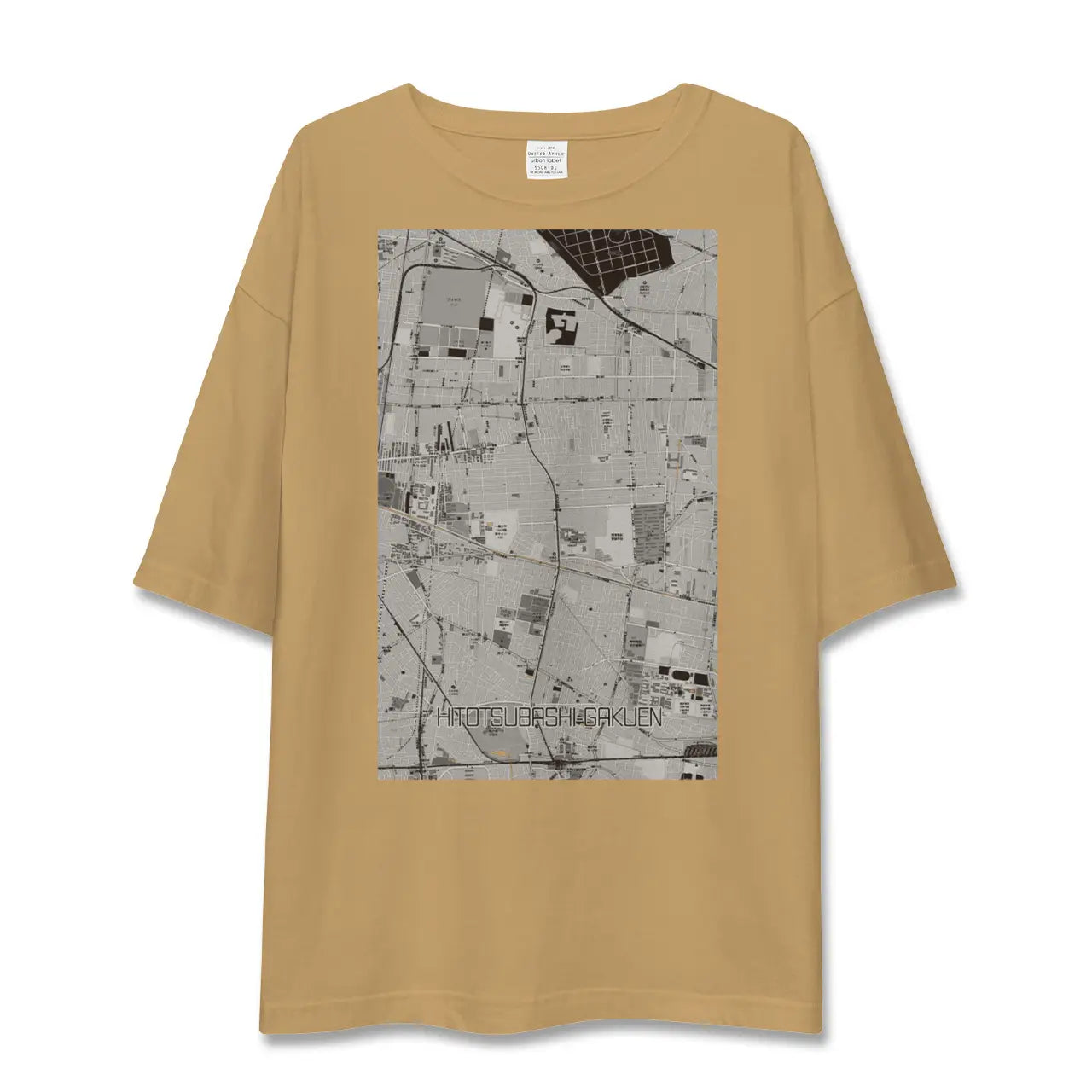 【一橋学園(東京都)】地図柄ビッグシルエットTシャツ
