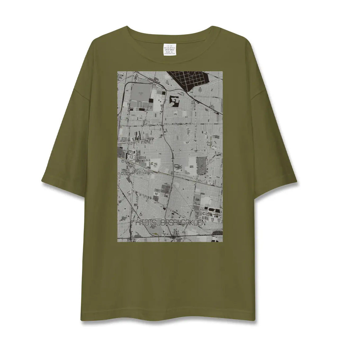 【一橋学園(東京都)】地図柄ビッグシルエットTシャツ