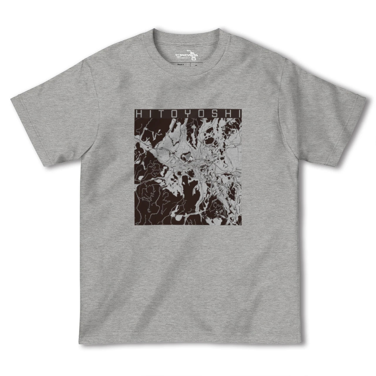 【人吉(熊本県)】地図柄ヘビーウェイトTシャツ