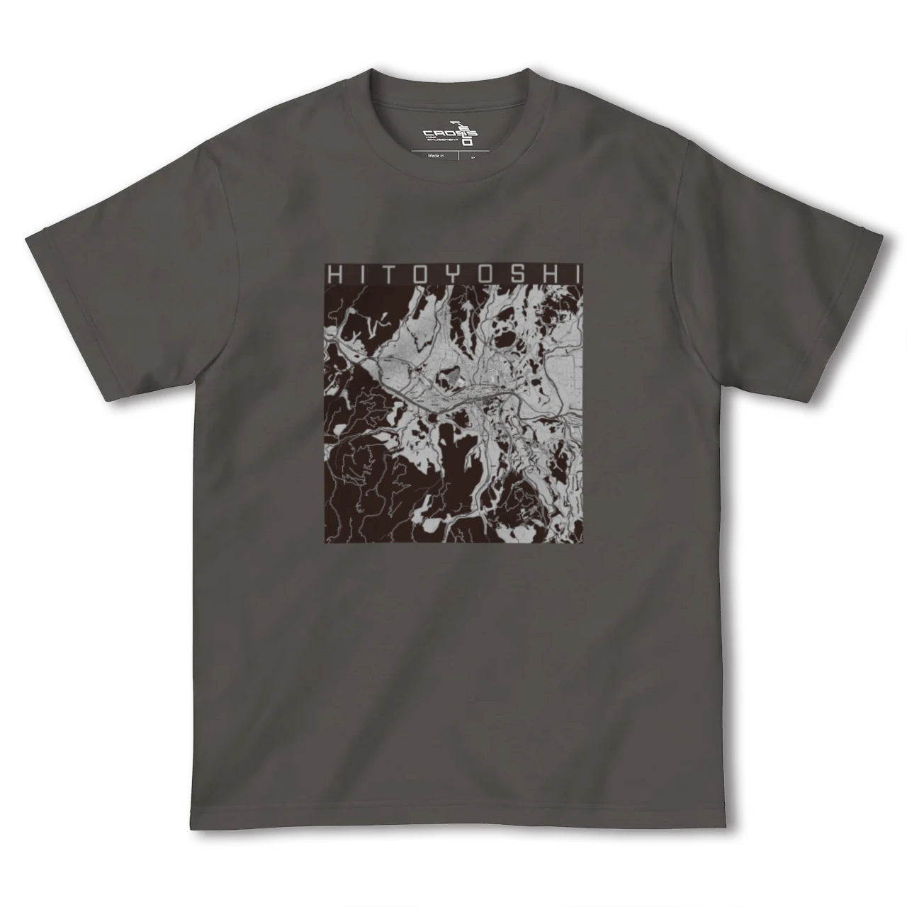 【人吉(熊本県)】地図柄ヘビーウェイトTシャツ