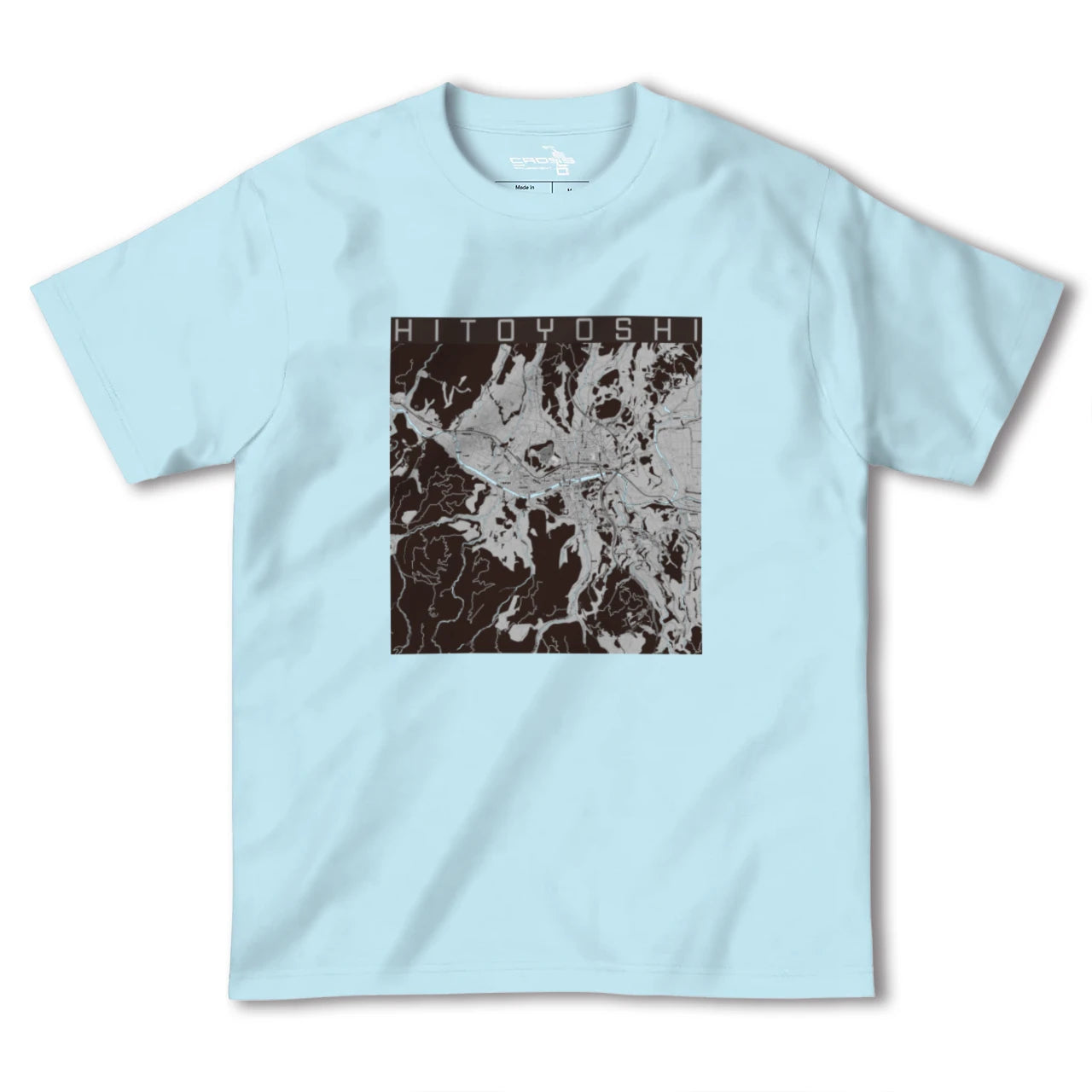 【人吉(熊本県)】地図柄ヘビーウェイトTシャツ