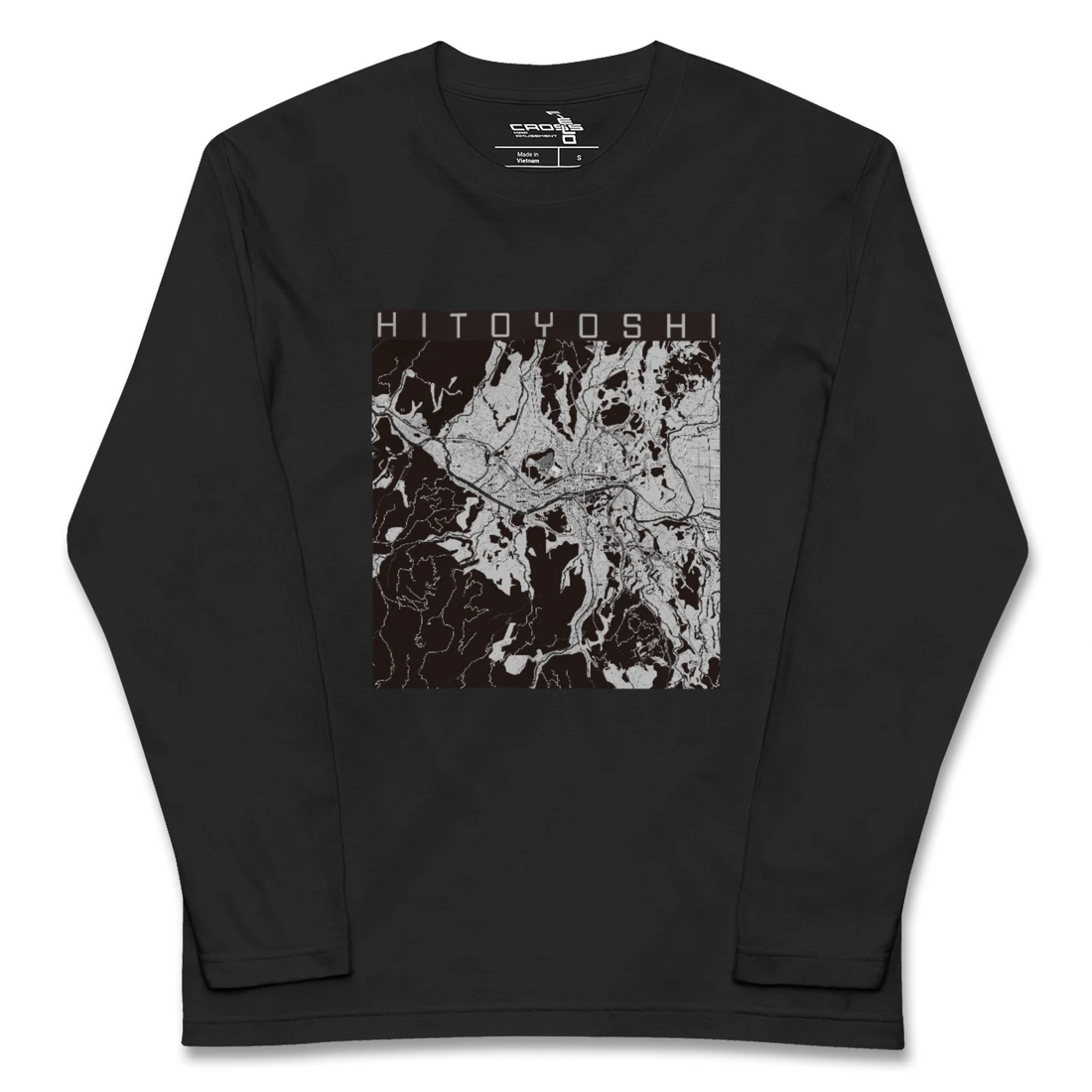 【人吉(熊本県)】地図柄ロングスリーブTシャツ