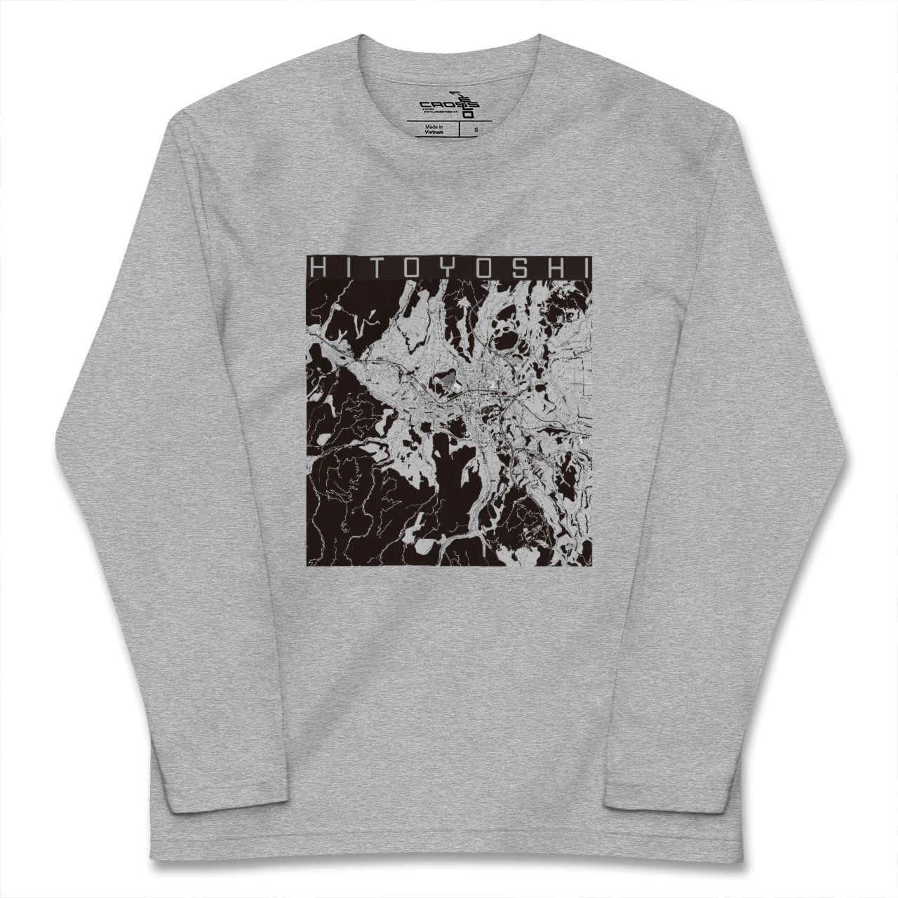 【人吉(熊本県)】地図柄ロングスリーブTシャツ