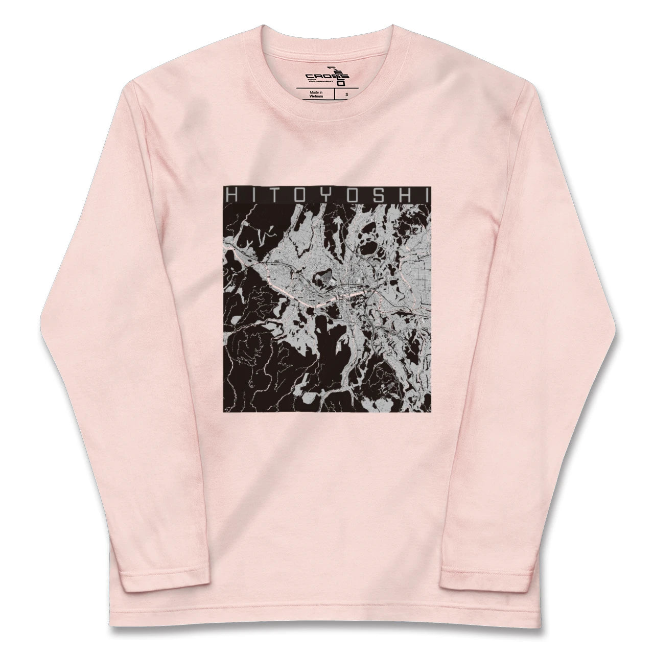 【人吉(熊本県)】地図柄ロングスリーブTシャツ