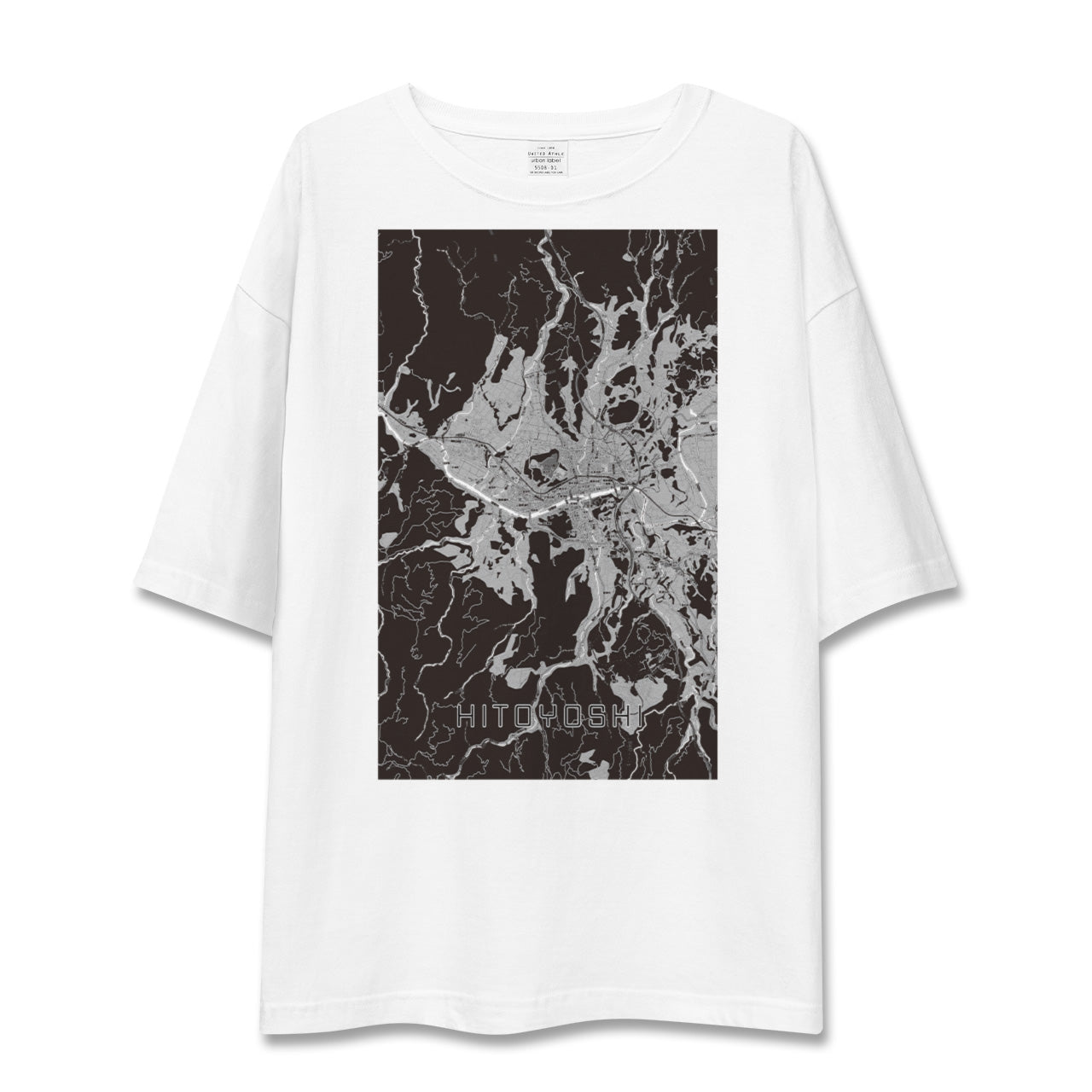 【人吉(熊本県)】地図柄ビッグシルエットTシャツ