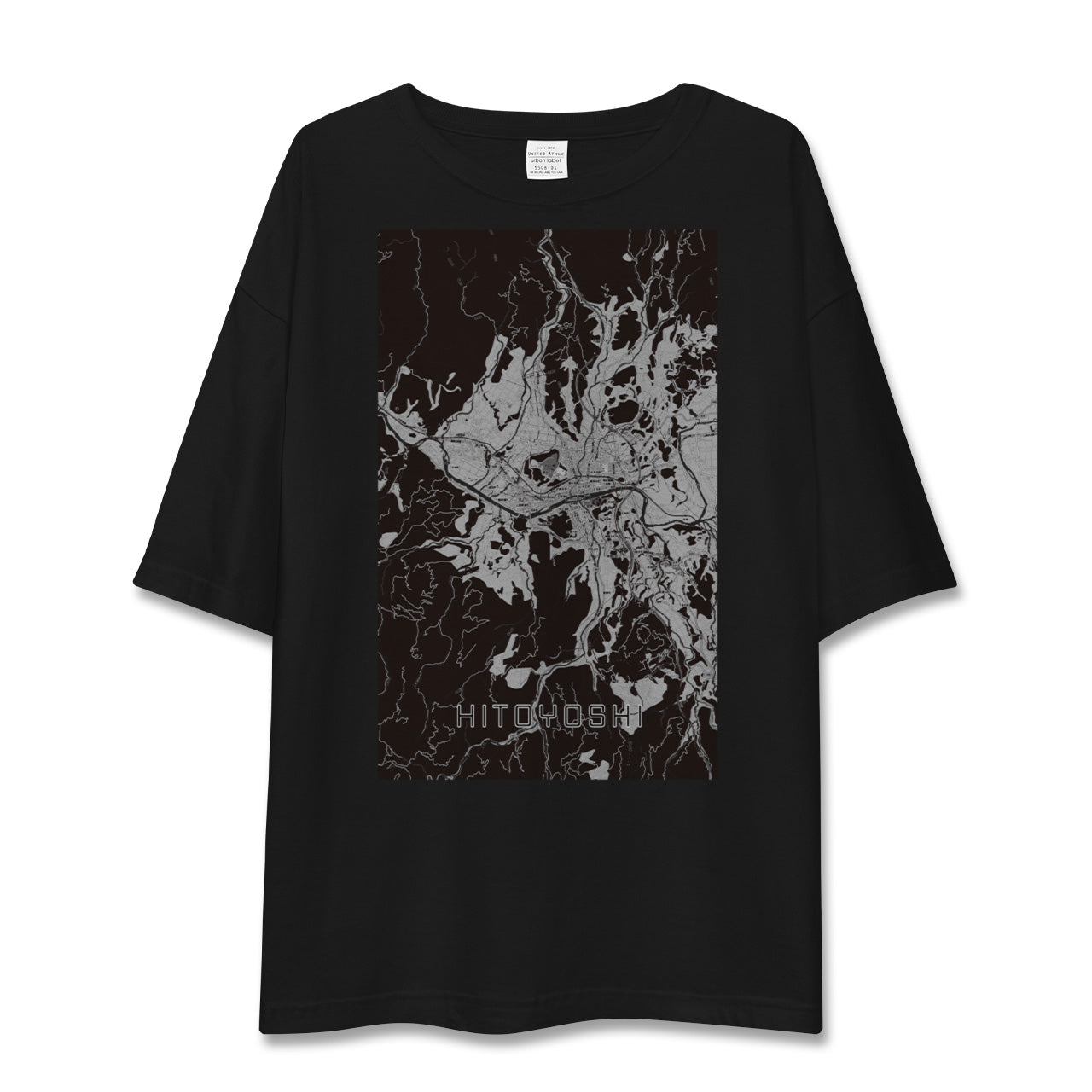 【人吉(熊本県)】地図柄ビッグシルエットTシャツ