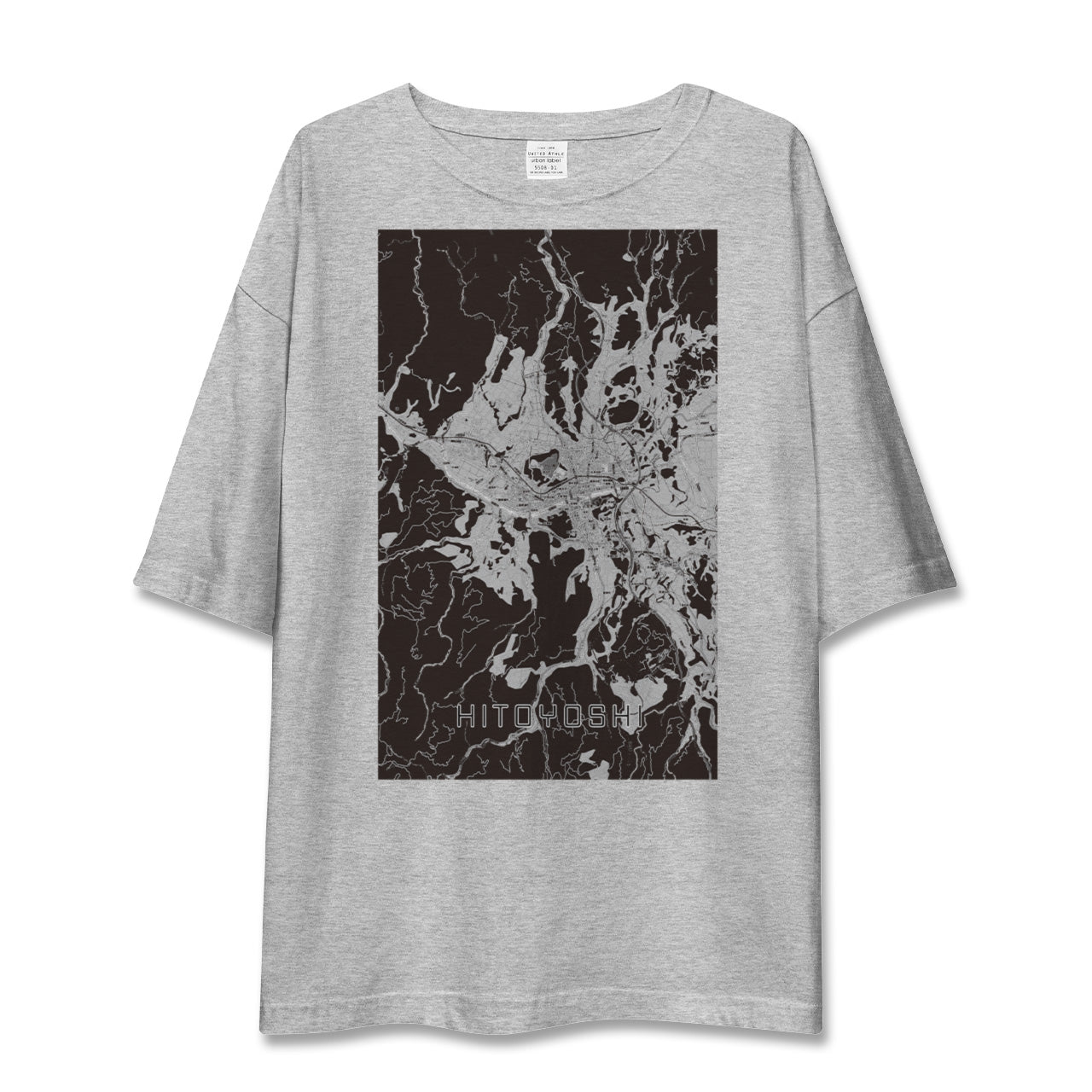 【人吉(熊本県)】地図柄ビッグシルエットTシャツ