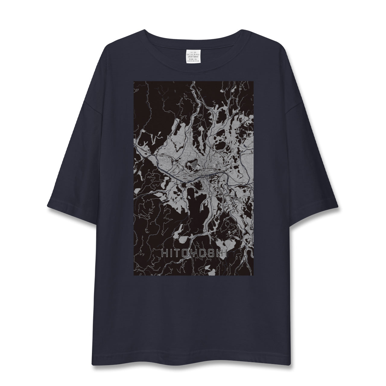 【人吉(熊本県)】地図柄ビッグシルエットTシャツ