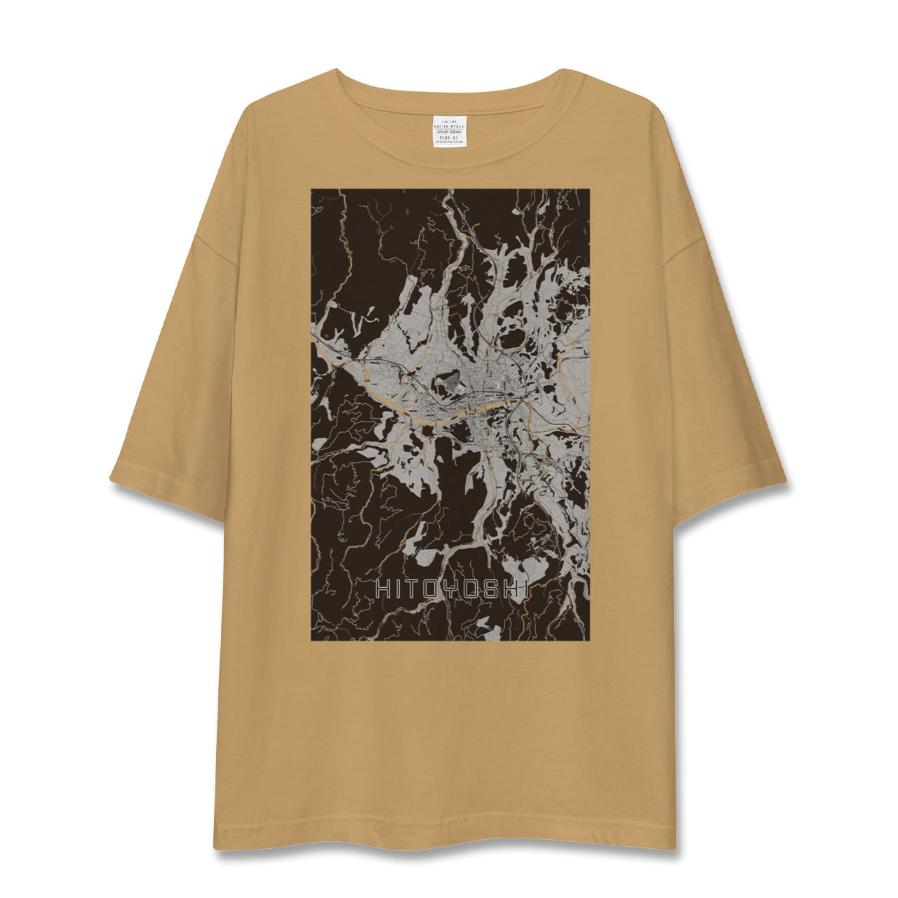 【人吉(熊本県)】地図柄ビッグシルエットTシャツ