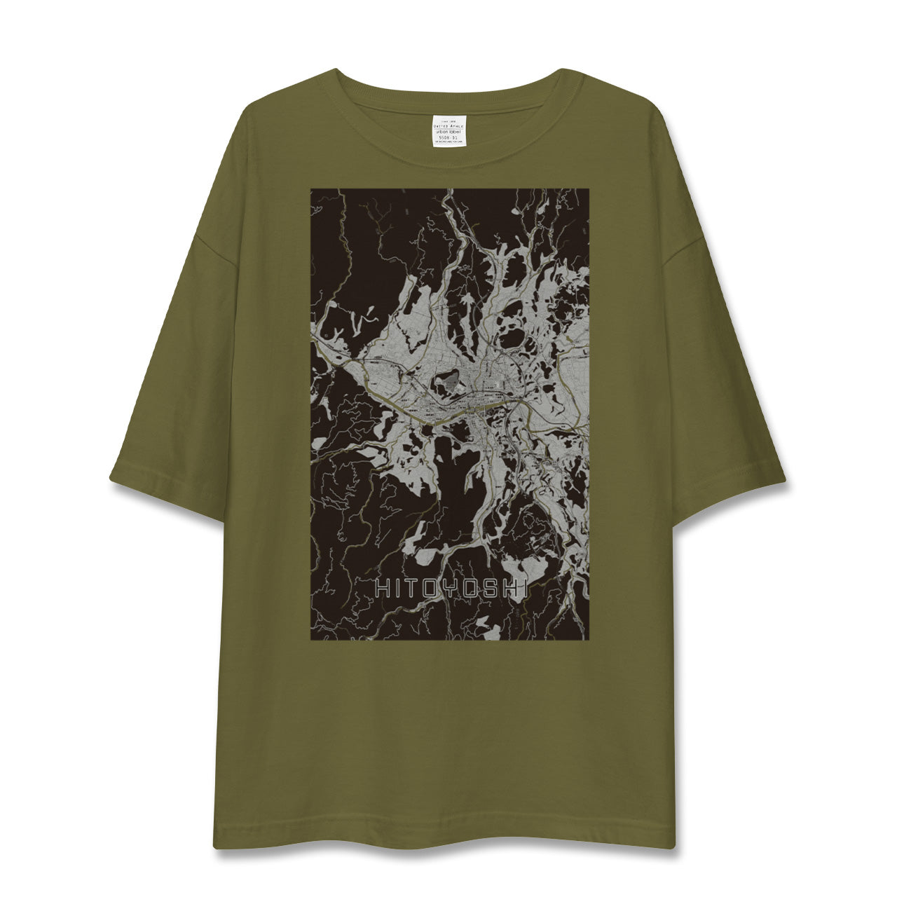 【人吉(熊本県)】地図柄ビッグシルエットTシャツ