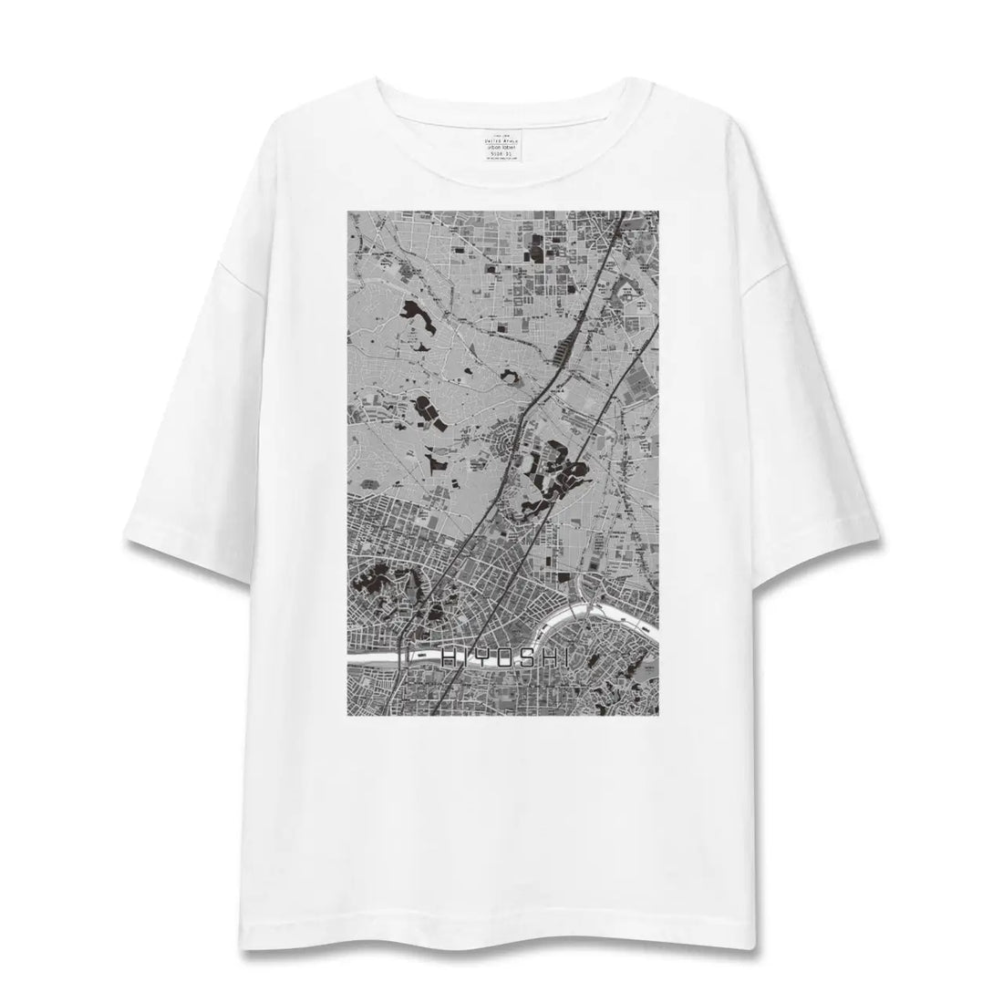 【日吉(神奈川県)】地図柄ビッグシルエットTシャツ