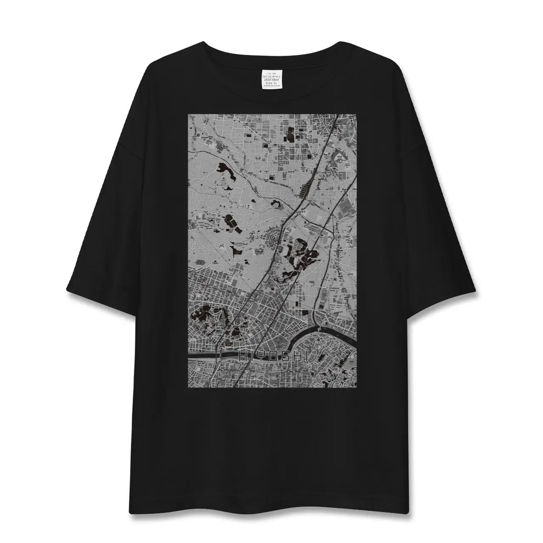 【日吉(神奈川県)】地図柄ビッグシルエットTシャツ