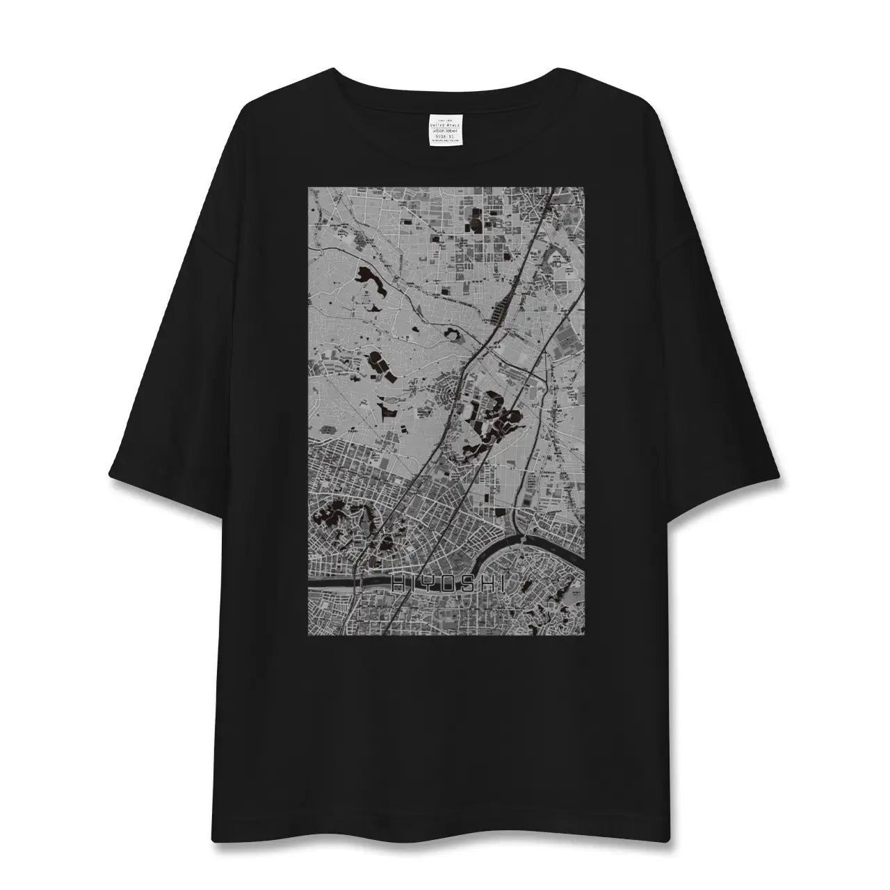 【日吉(神奈川県)】地図柄ビッグシルエットTシャツ