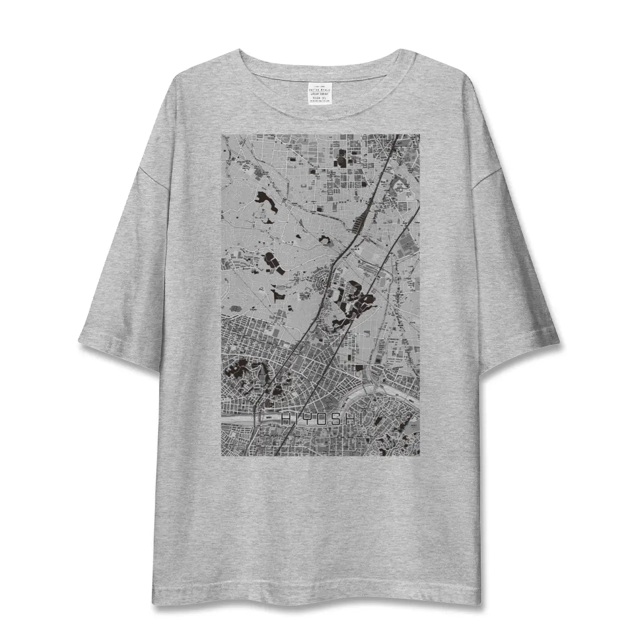 【日吉(神奈川県)】地図柄ビッグシルエットTシャツ