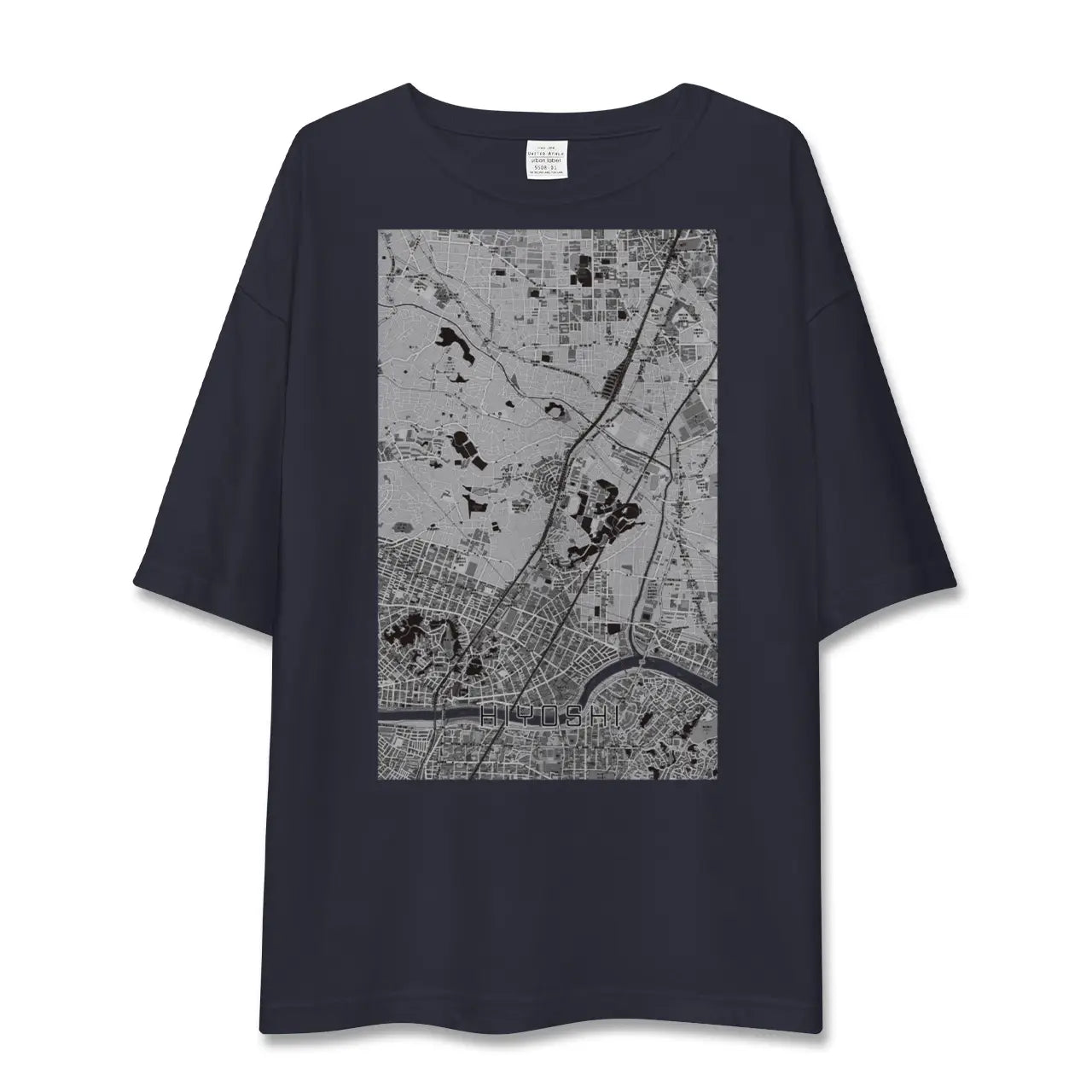 【日吉(神奈川県)】地図柄ビッグシルエットTシャツ