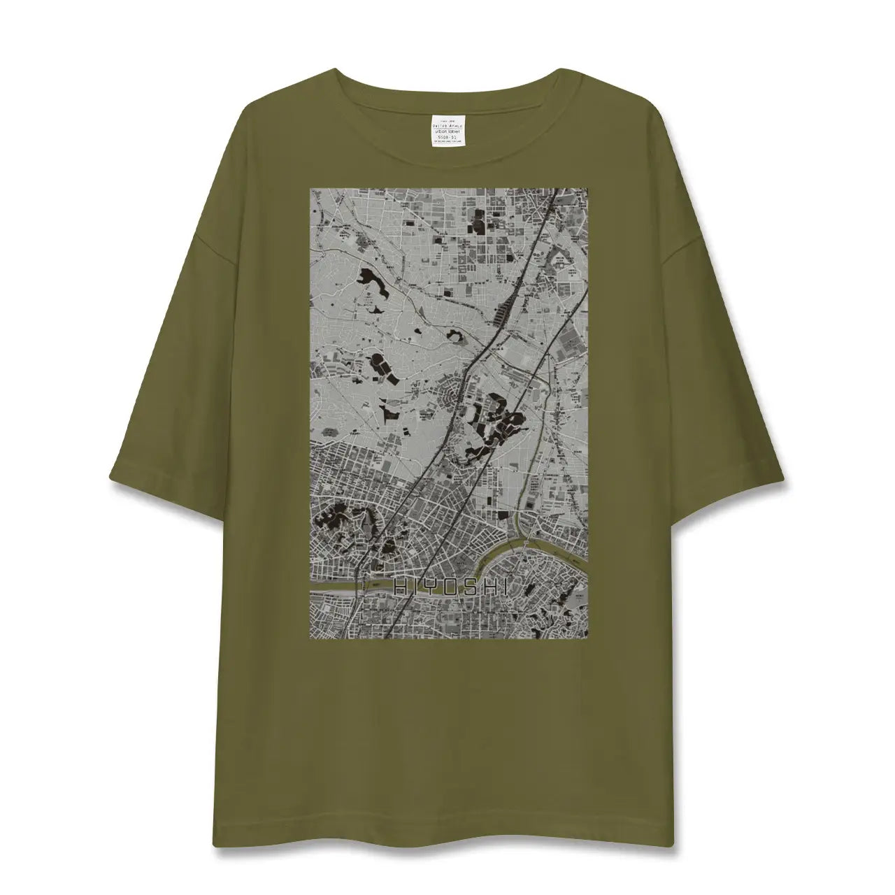 【日吉(神奈川県)】地図柄ビッグシルエットTシャツ