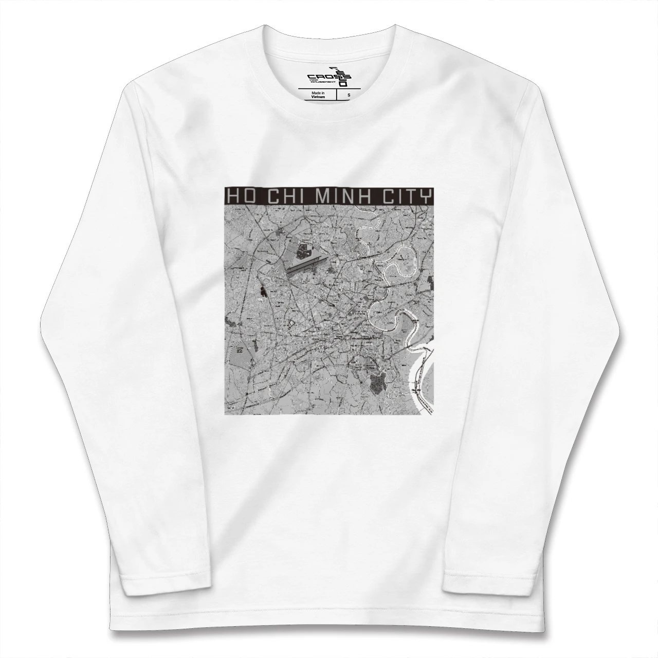 【ホーチミン(ベトナム)】地図柄ロングスリーブTシャツ