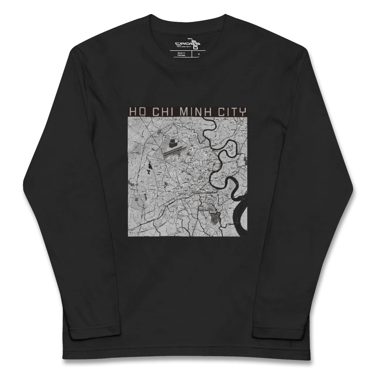 【ホーチミン(ベトナム)】地図柄ロングスリーブTシャツ