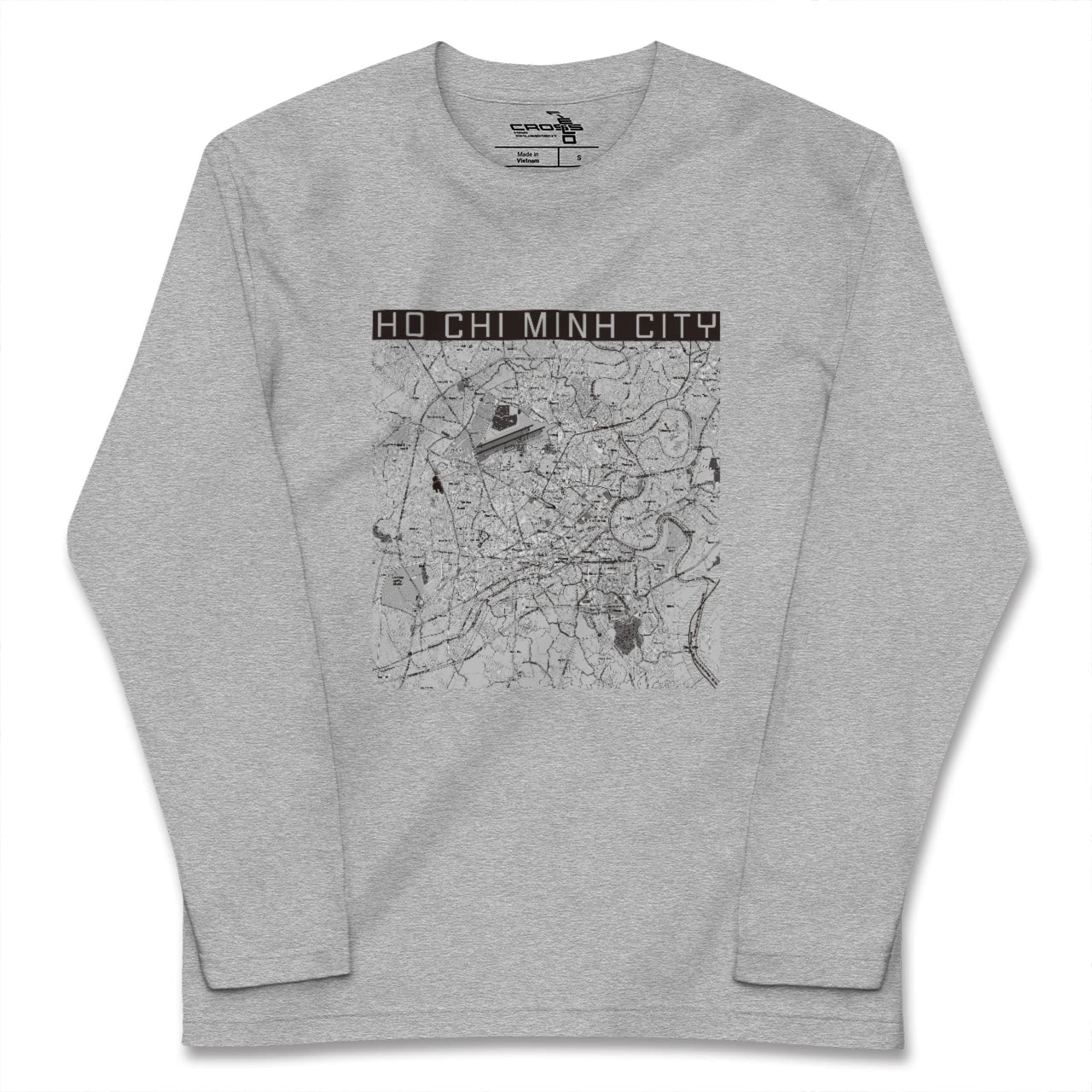 【ホーチミン(ベトナム)】地図柄ロングスリーブTシャツ