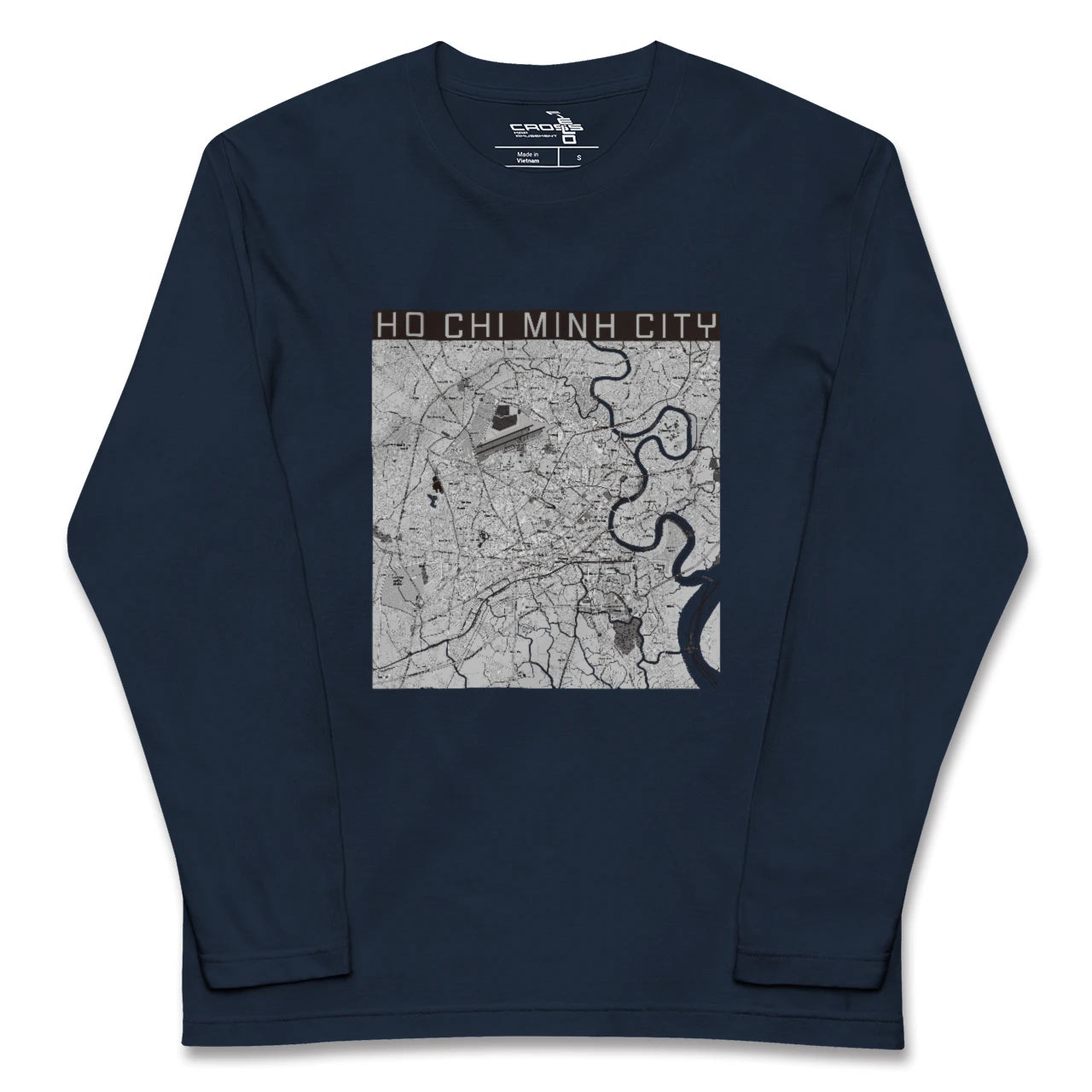 【ホーチミン(ベトナム)】地図柄ロングスリーブTシャツ