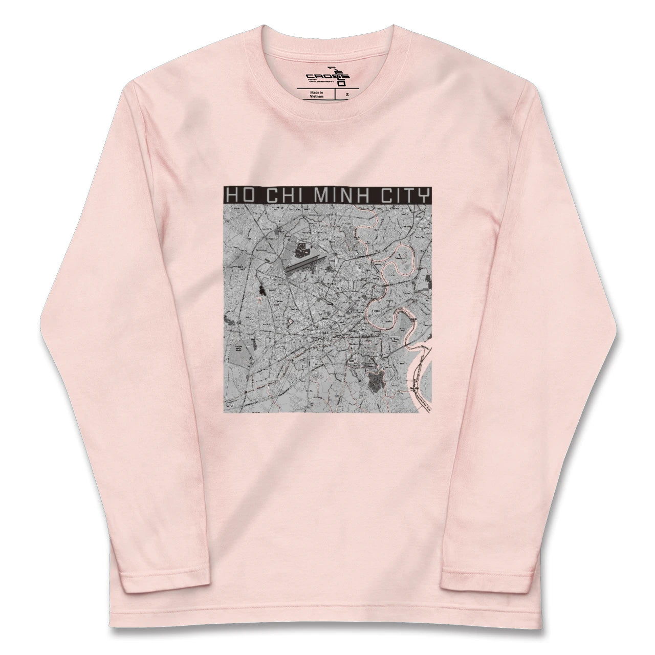 【ホーチミン(ベトナム)】地図柄ロングスリーブTシャツ