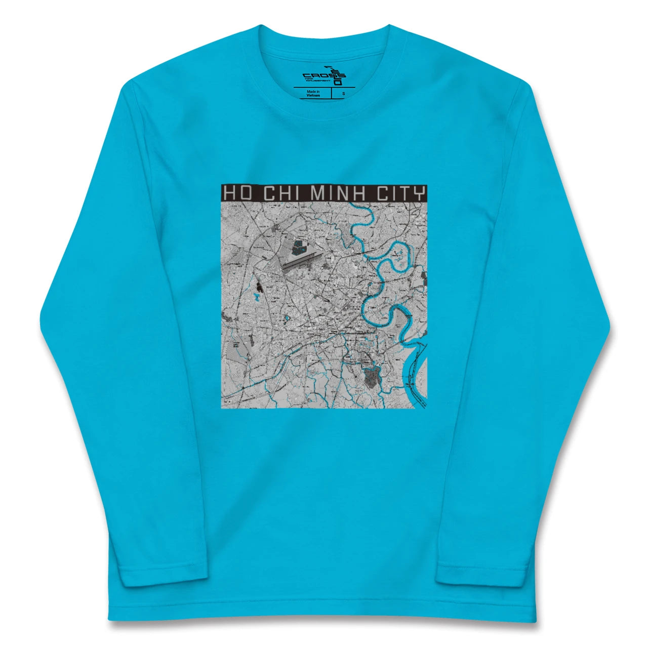 【ホーチミン(ベトナム)】地図柄ロングスリーブTシャツ