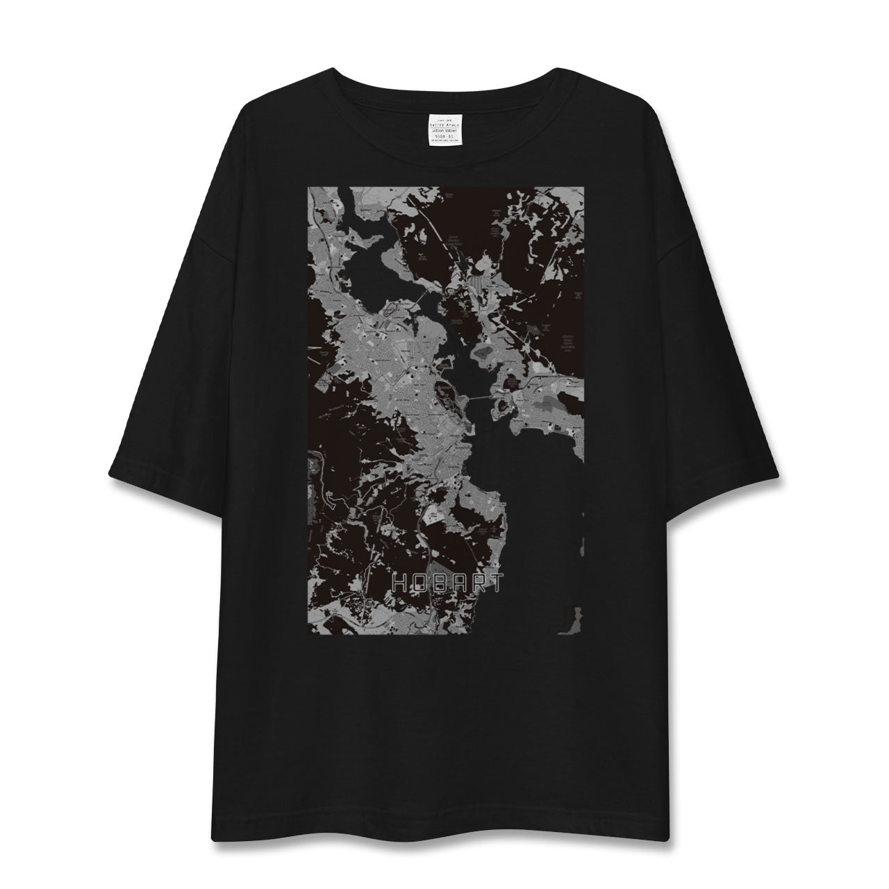 【ホバート(オーストラリア)】地図柄ビッグシルエットTシャツ