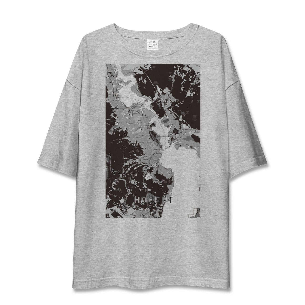 【ホバート(オーストラリア)】地図柄ビッグシルエットTシャツ