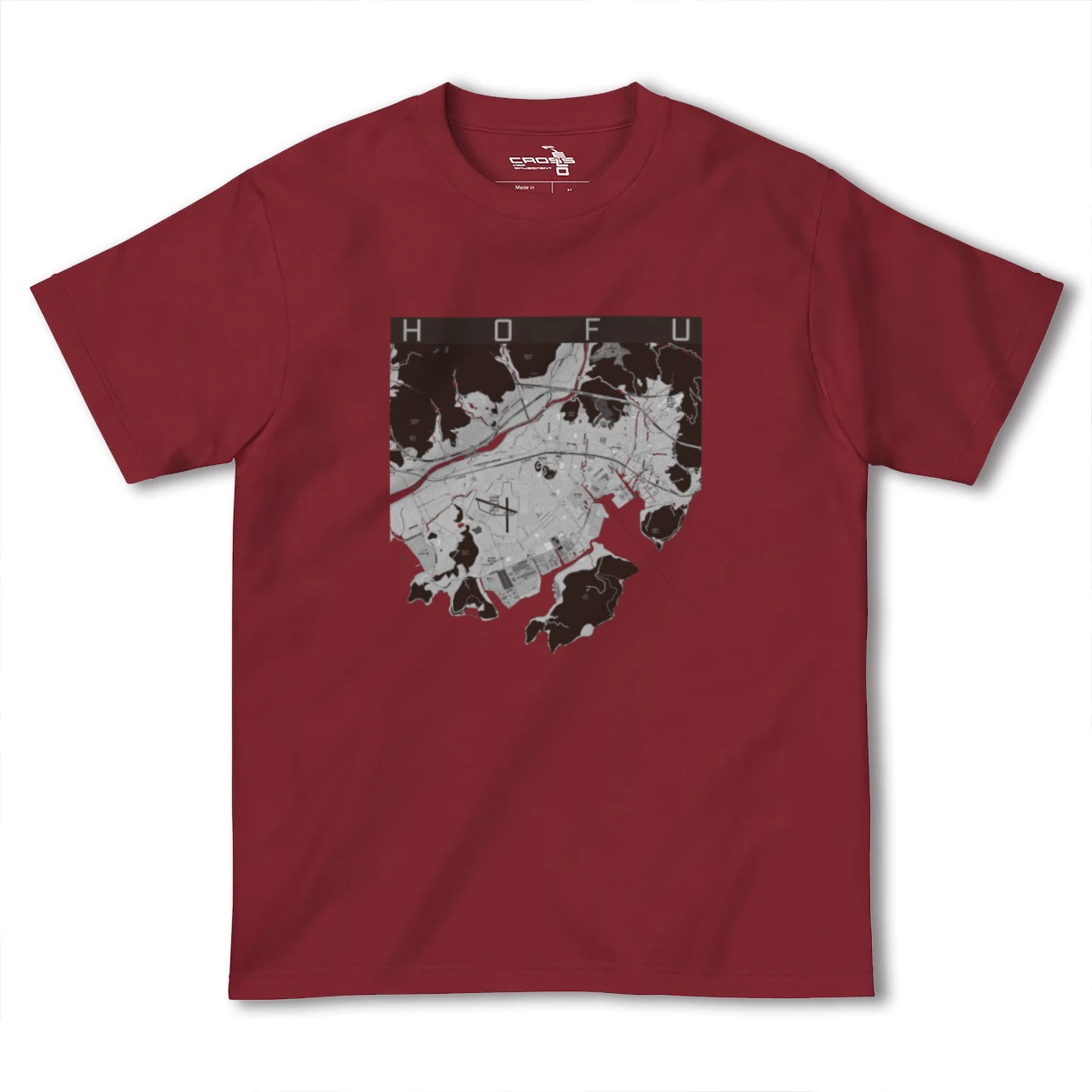 【防府(山口県)】地図柄ヘビーウェイトTシャツ