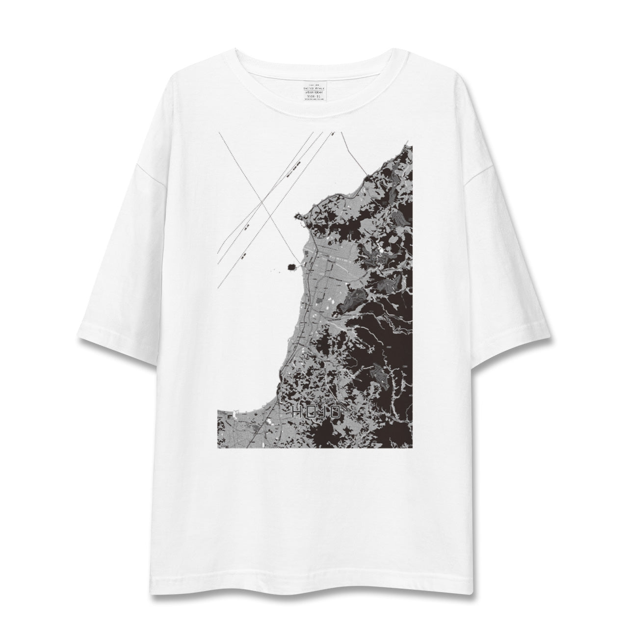 【北条(愛媛県)】地図柄ビッグシルエットTシャツ