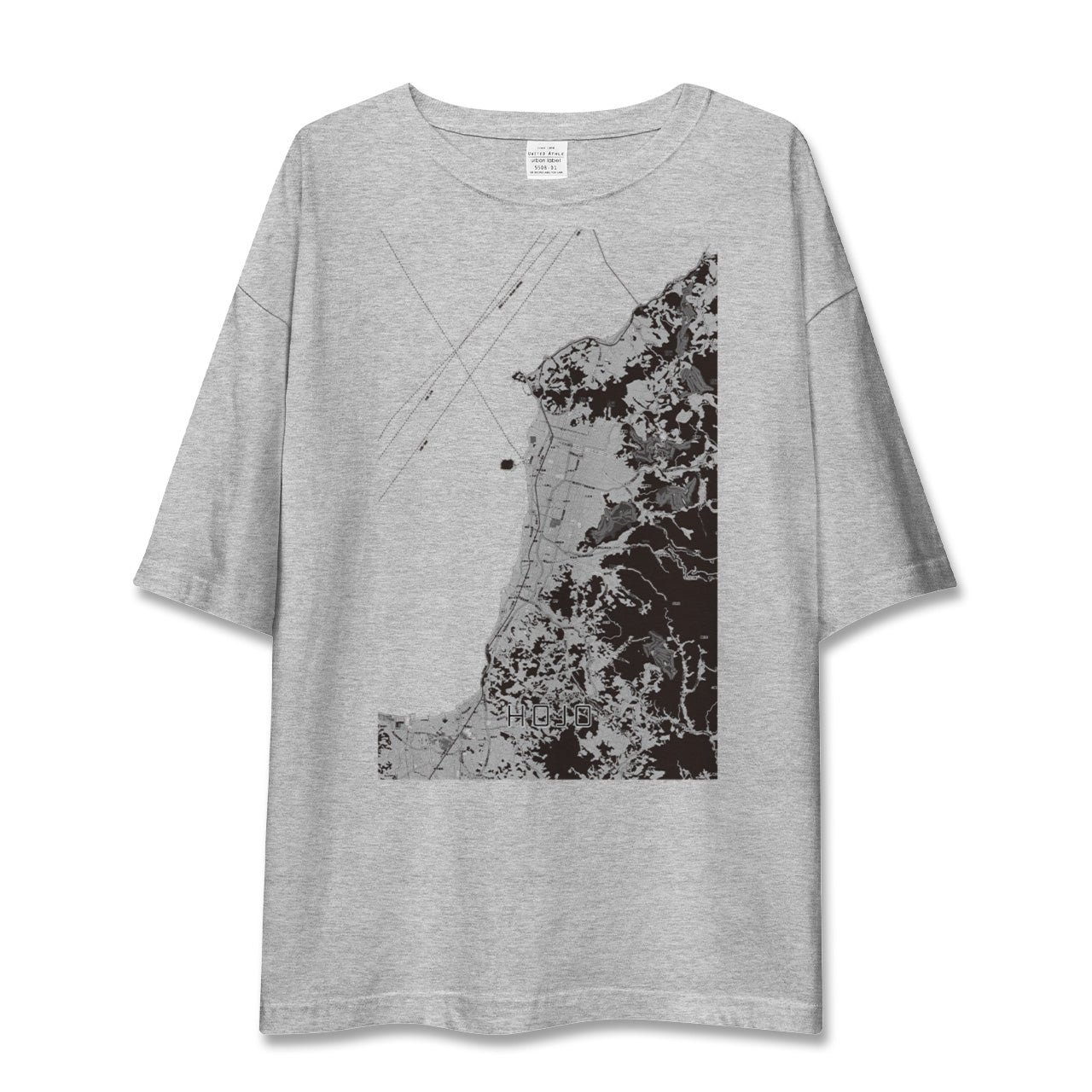 【北条(愛媛県)】地図柄ビッグシルエットTシャツ