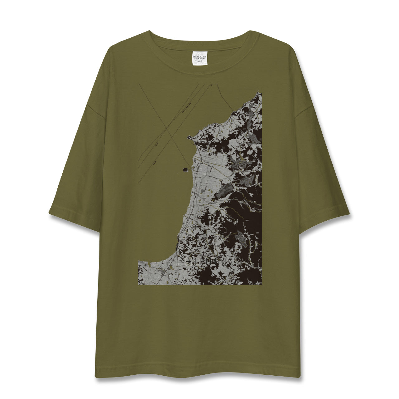 【北条(愛媛県)】地図柄ビッグシルエットTシャツ