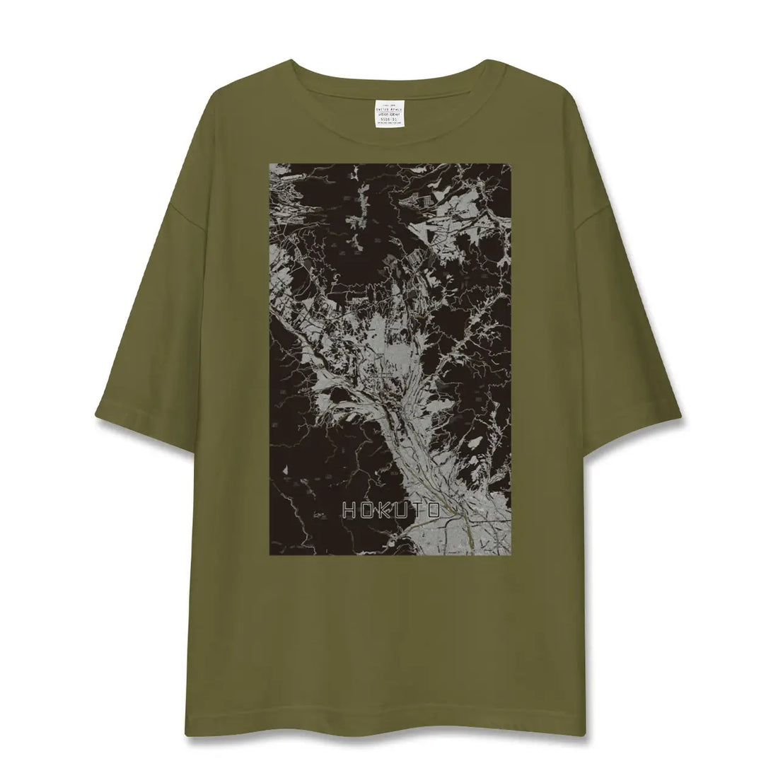 【北杜(山梨県)】地図柄ビッグシルエットTシャツ