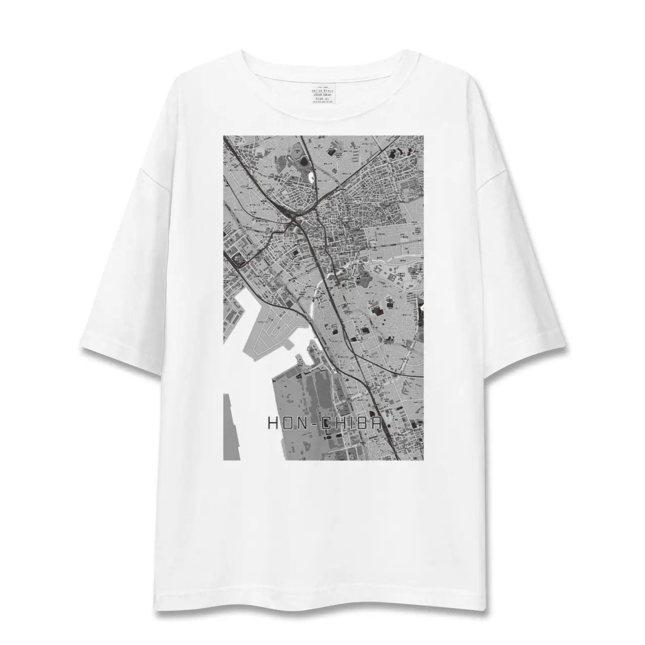 【本千葉(千葉県)】地図柄ビッグシルエットTシャツ