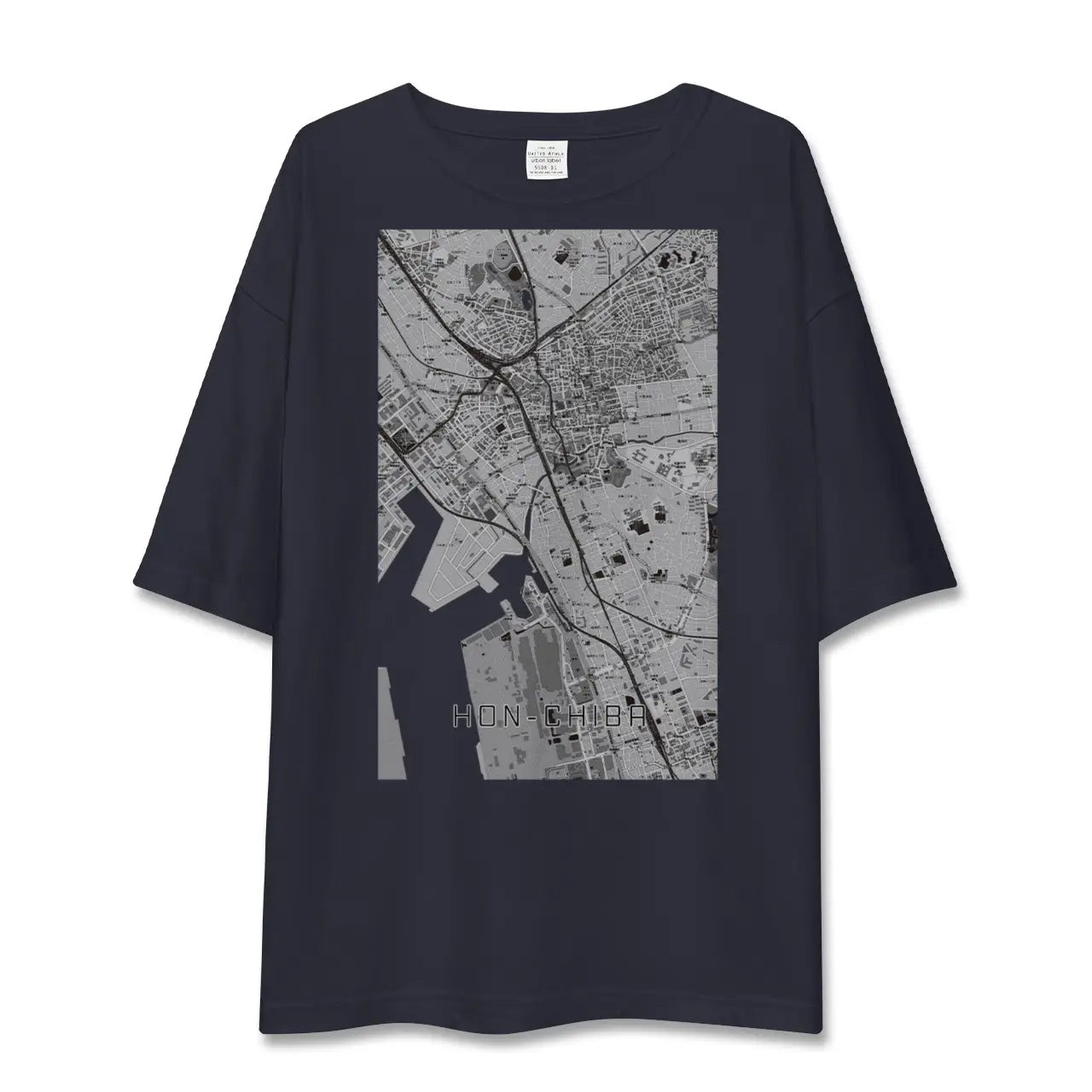 【本千葉(千葉県)】地図柄ビッグシルエットTシャツ